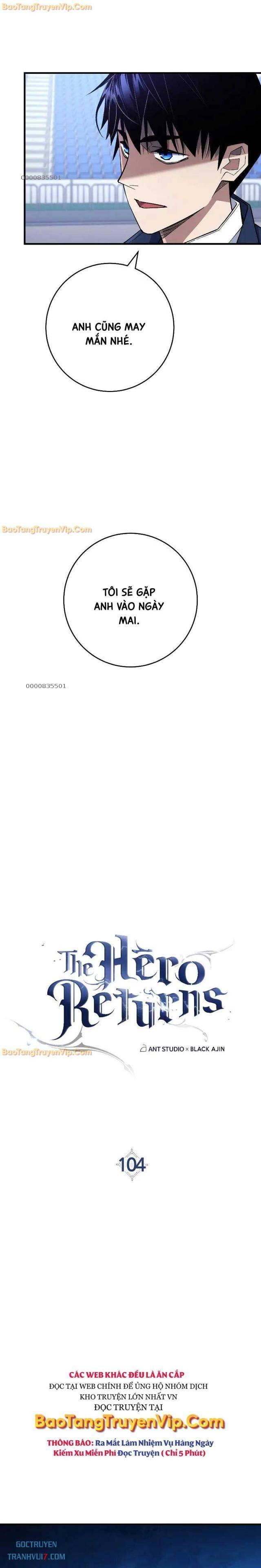 Anh Hùng Trở Lại Chap 104 - Next Chap 105