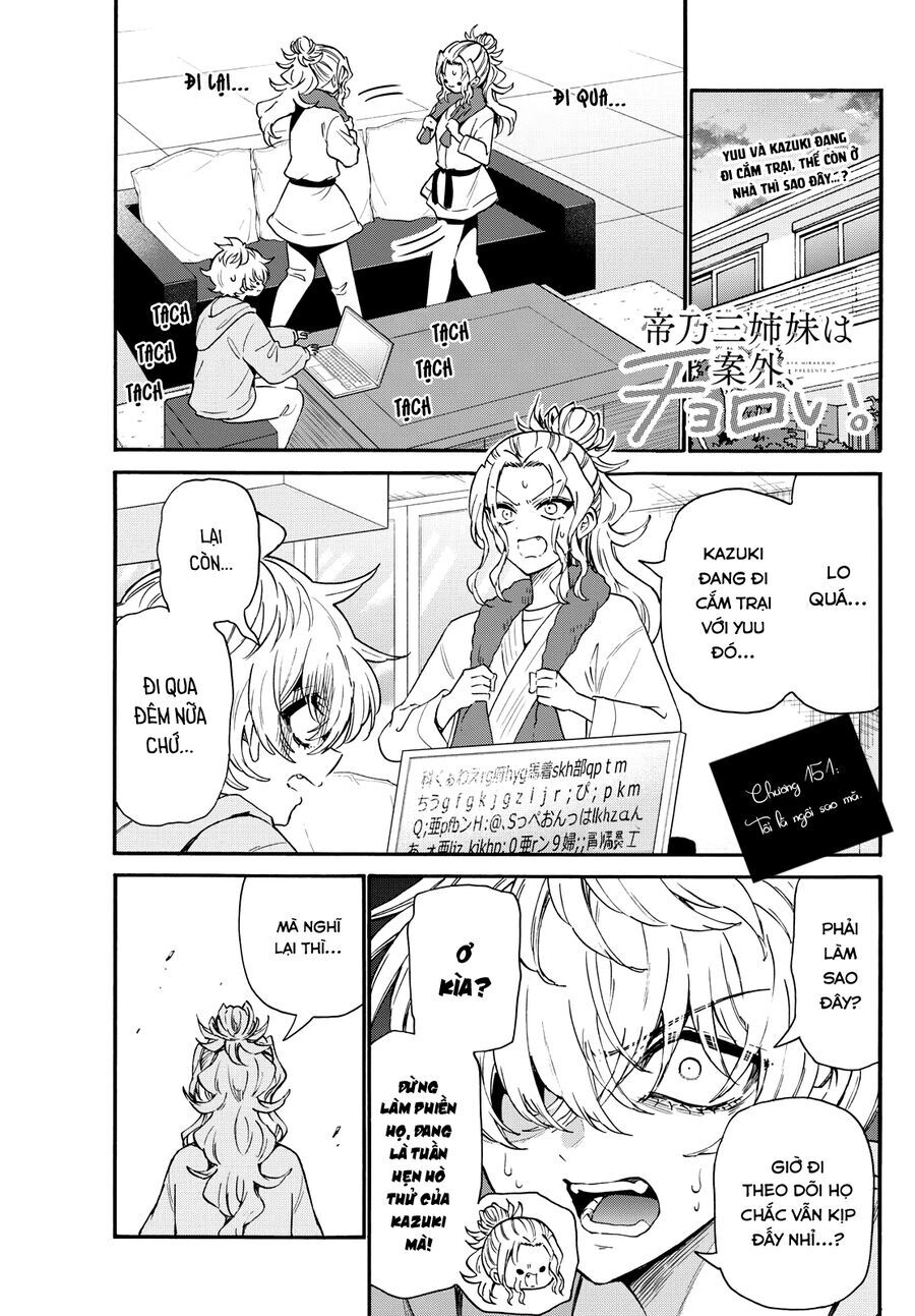 Ba Chị Em Nhà Mikadono Dễ Đối Phó Thật Đấy Chap 151 - Next Chap 152