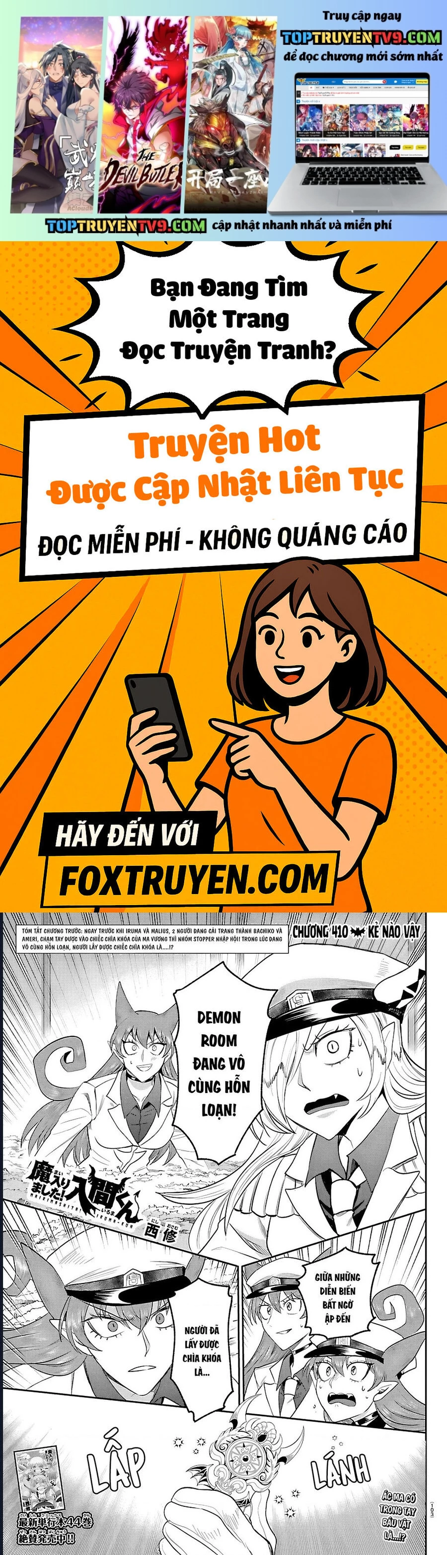 Mairimashita! Iruma-Kun Chap 410 - Next Chap 411