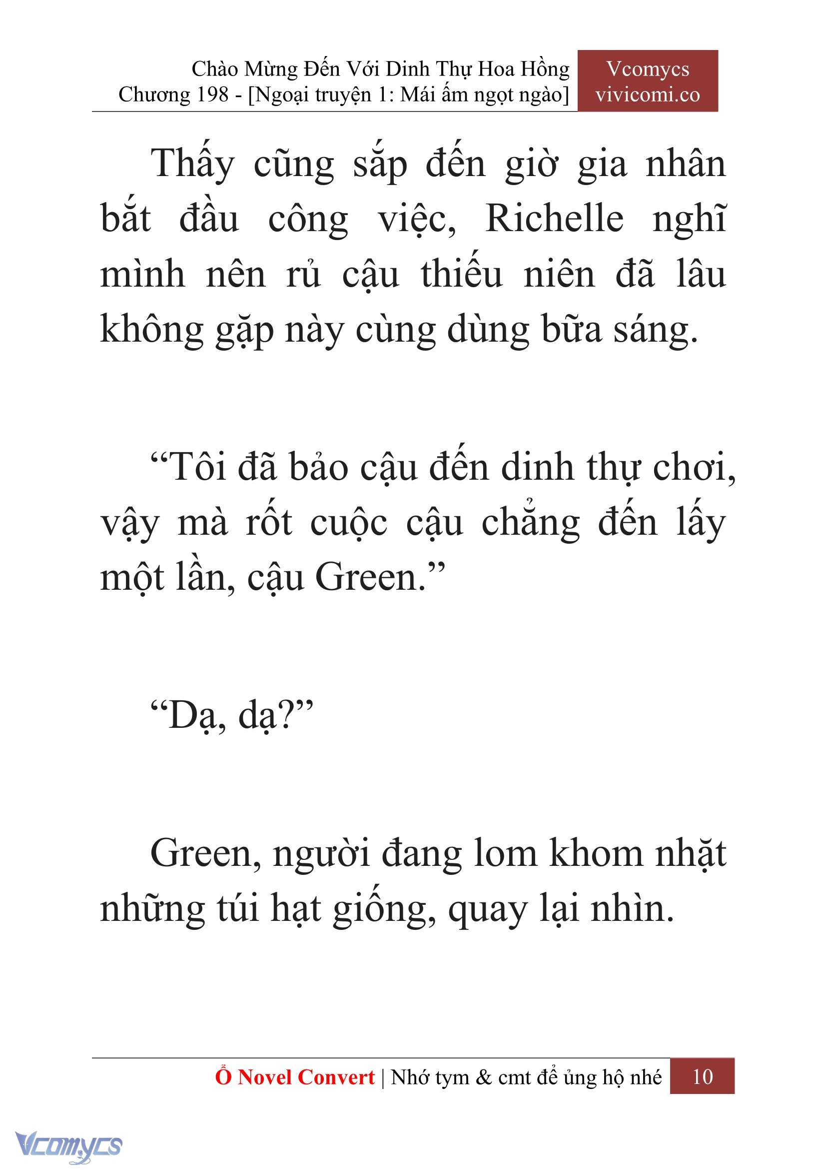 [Novel] Chào Mừng Đến Với Dinh Thự Hoa Hồng Chap 198 - Next Chap 199