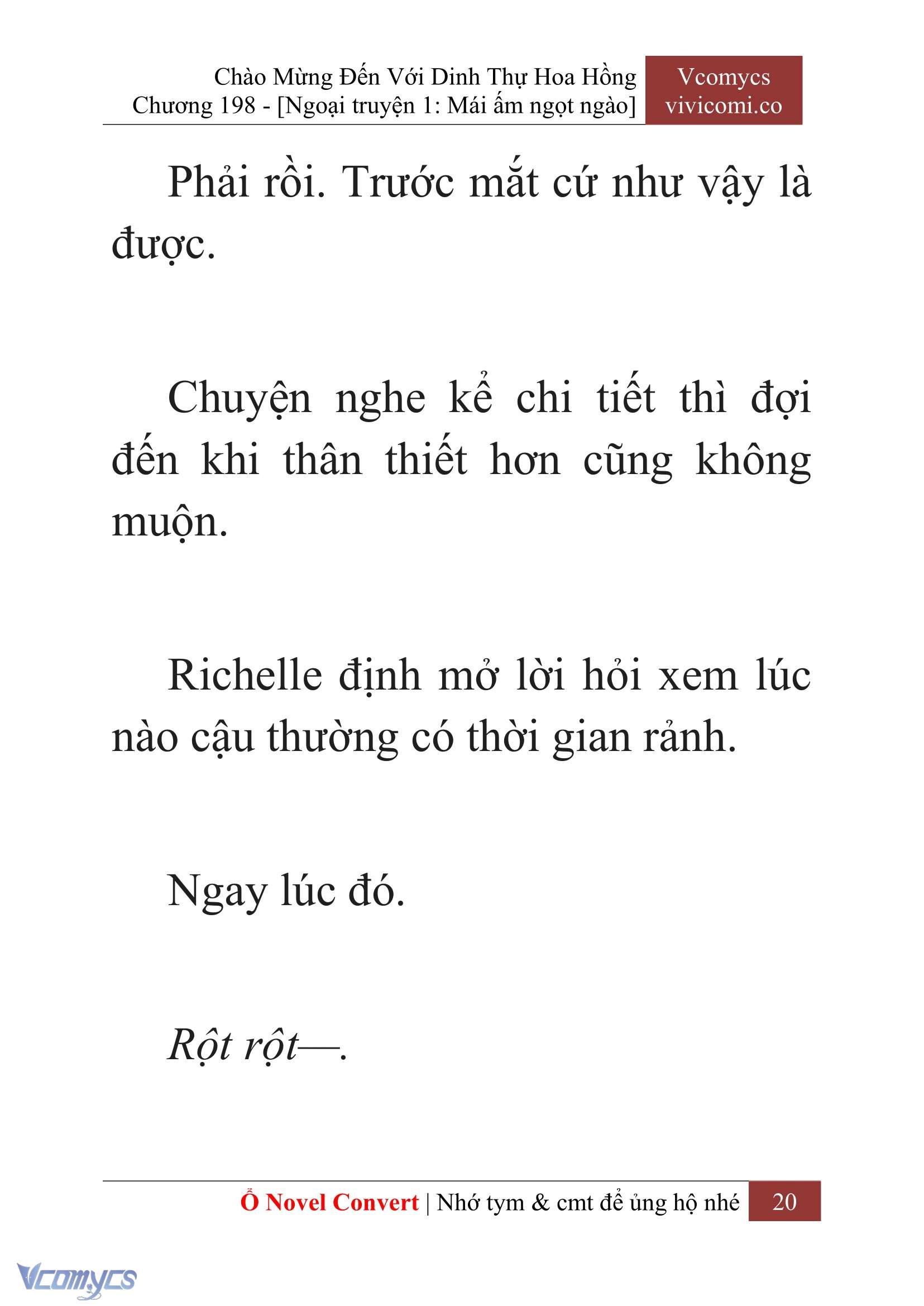 [Novel] Chào Mừng Đến Với Dinh Thự Hoa Hồng Chap 198 - Next Chap 199