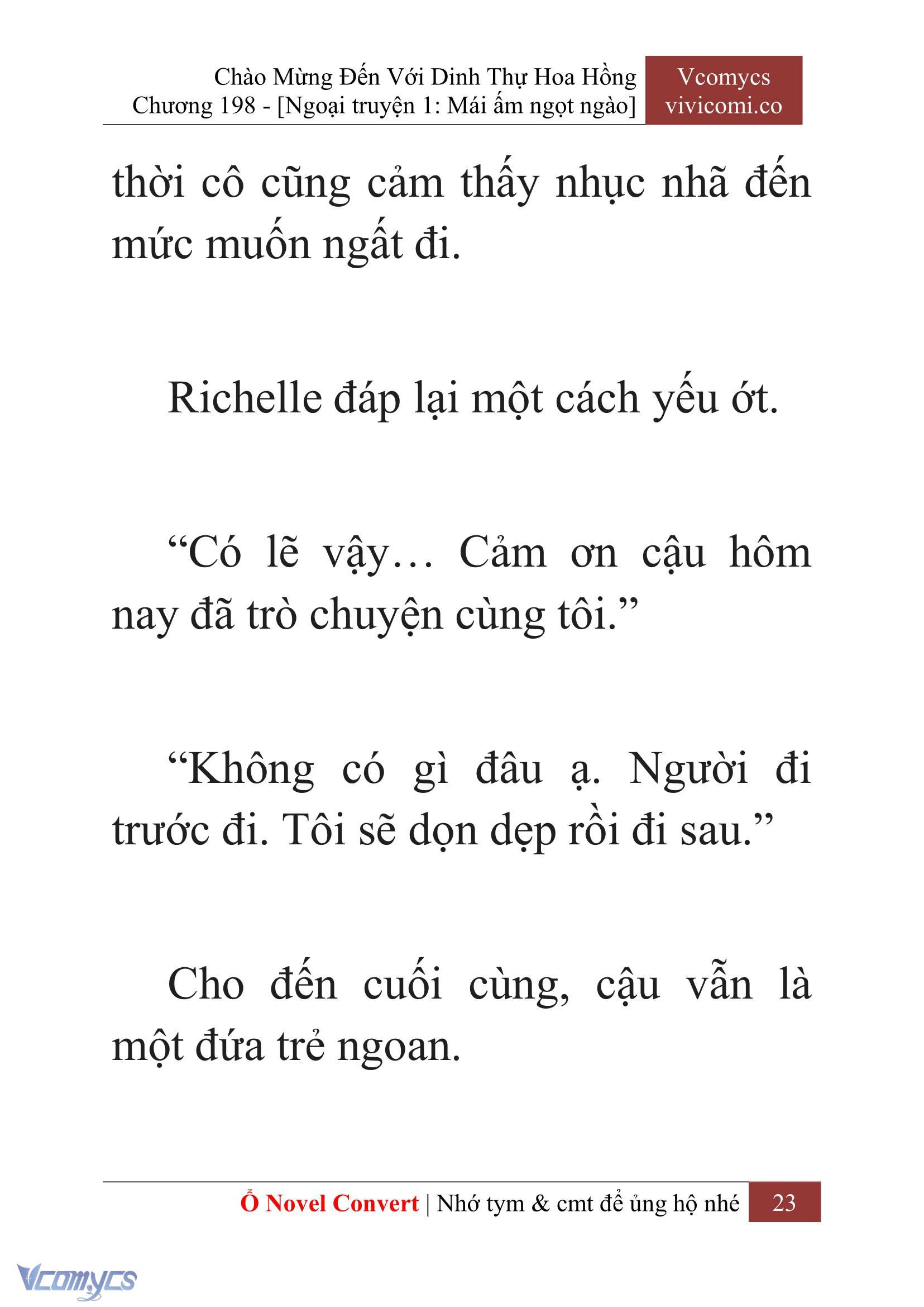 [Novel] Chào Mừng Đến Với Dinh Thự Hoa Hồng Chap 198 - Next Chap 199