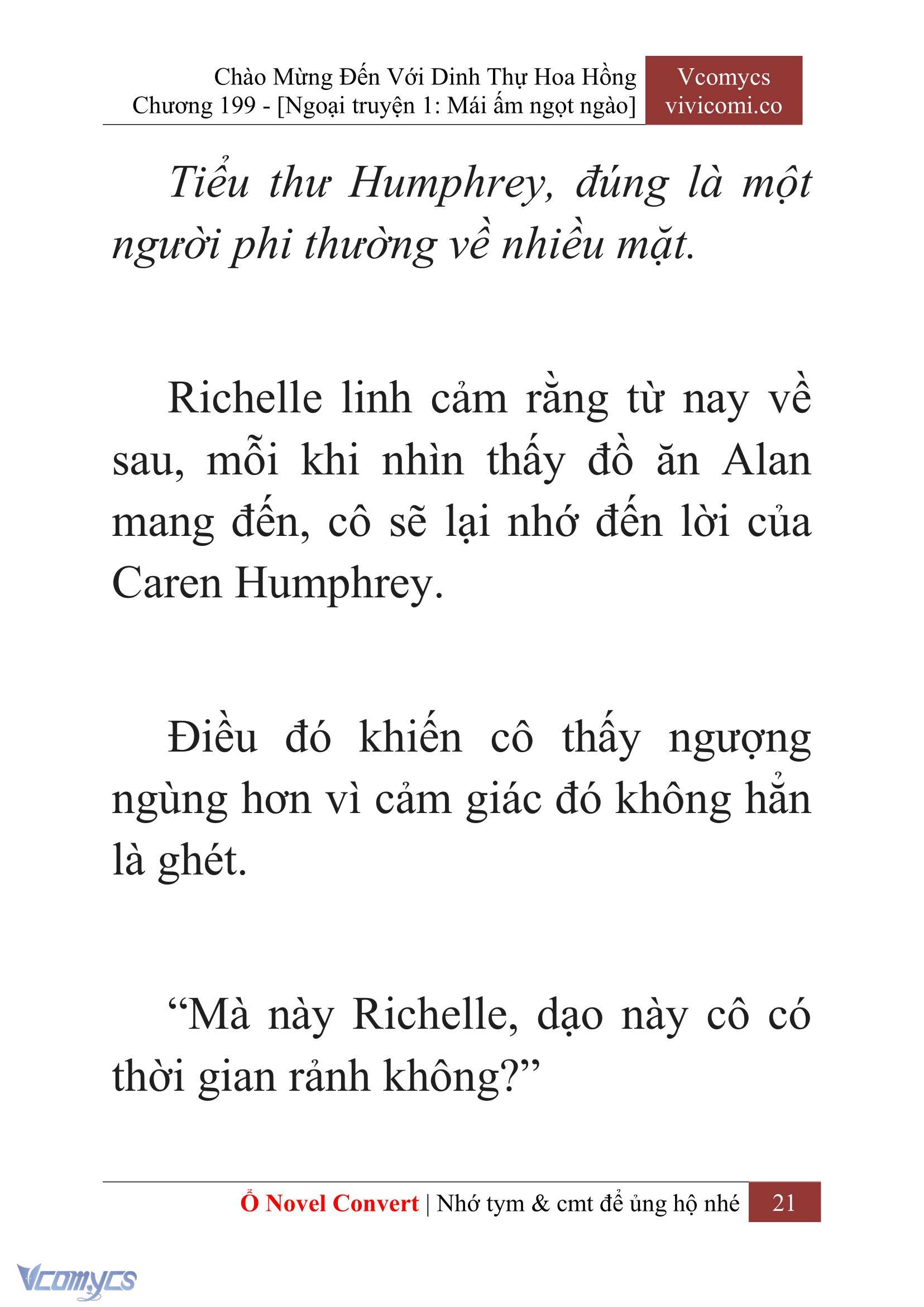 [Novel] Chào Mừng Đến Với Dinh Thự Hoa Hồng Chap 199 - Next Chap 200