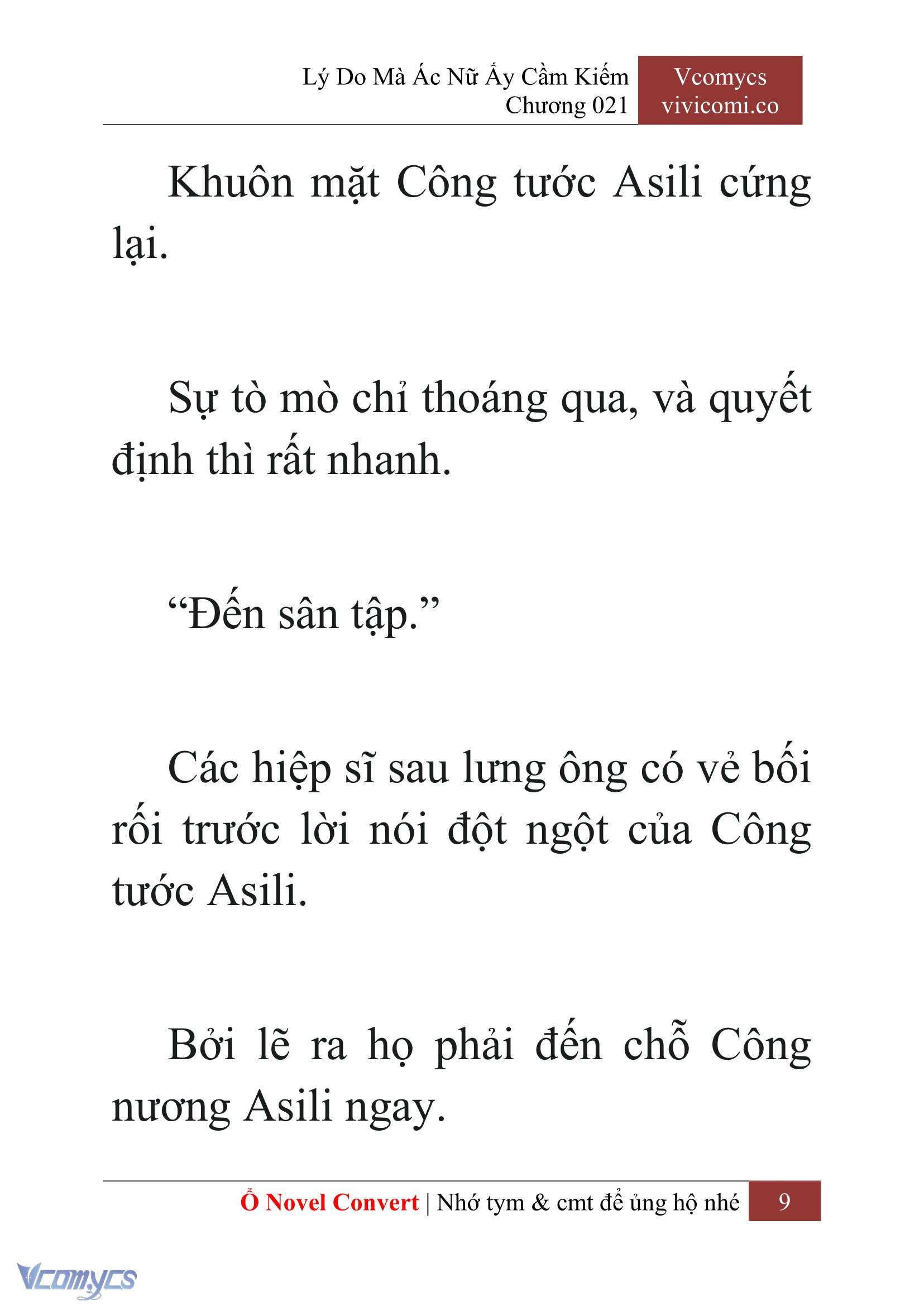 [Novel] Lý Do Mà Ác Nữ Ấy Cầm Kiếm Chap 21 - Next Chap 22