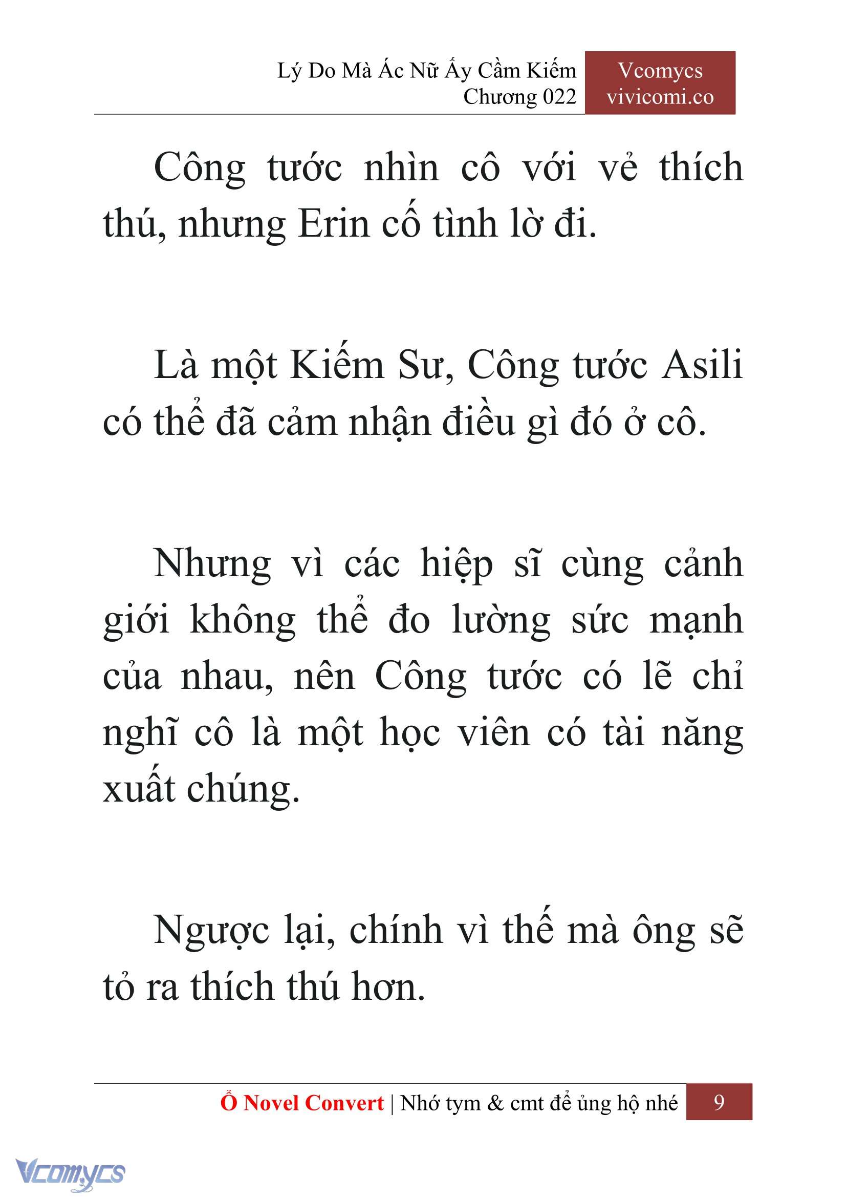 [Novel] Lý Do Mà Ác Nữ Ấy Cầm Kiếm Chap 22 - Next Chap 23