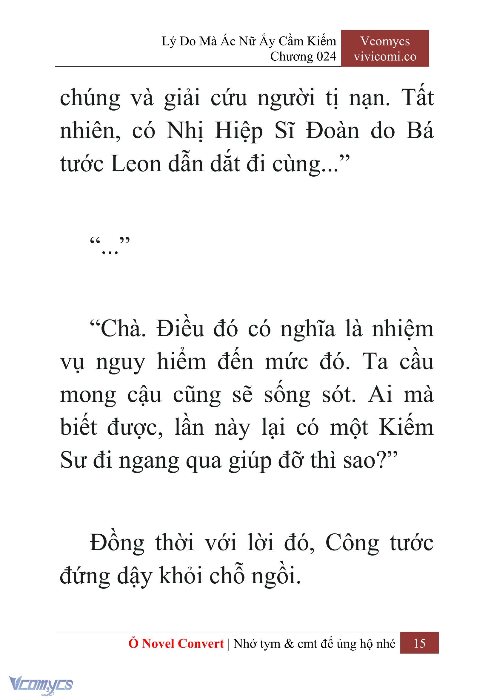 [Novel] Lý Do Mà Ác Nữ Ấy Cầm Kiếm Chap 24 - Next Chap 25