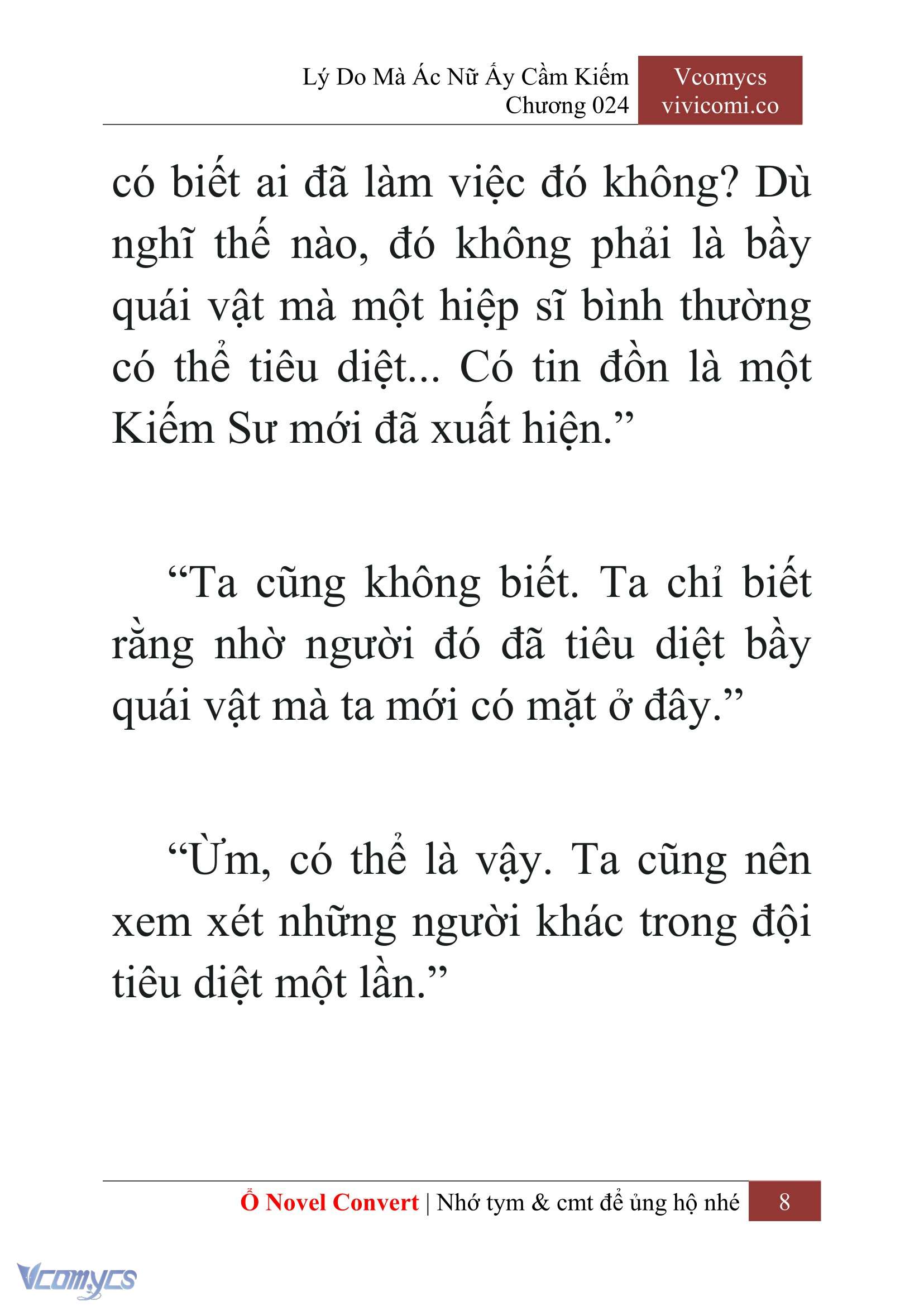 [Novel] Lý Do Mà Ác Nữ Ấy Cầm Kiếm Chap 24 - Next Chap 25