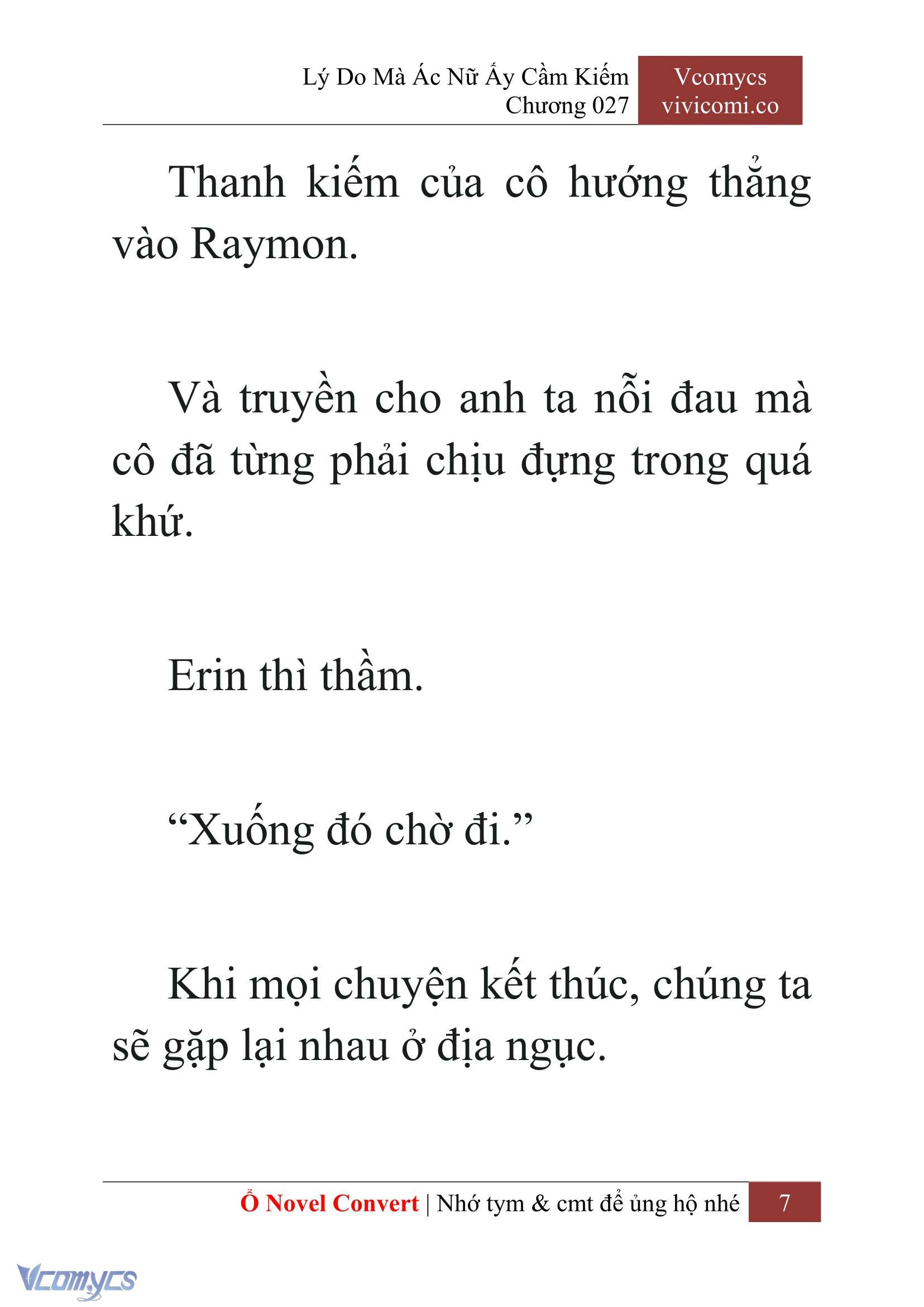 [Novel] Lý Do Mà Ác Nữ Ấy Cầm Kiếm Chap 27 - Next Chap 28