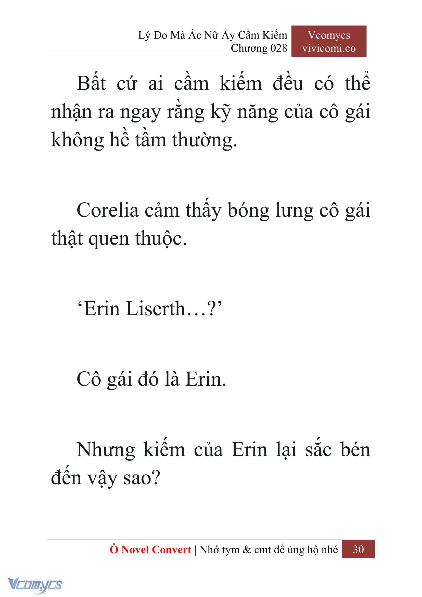 [Novel] Lý Do Mà Ác Nữ Ấy Cầm Kiếm Chap 28 - Next Chap 29