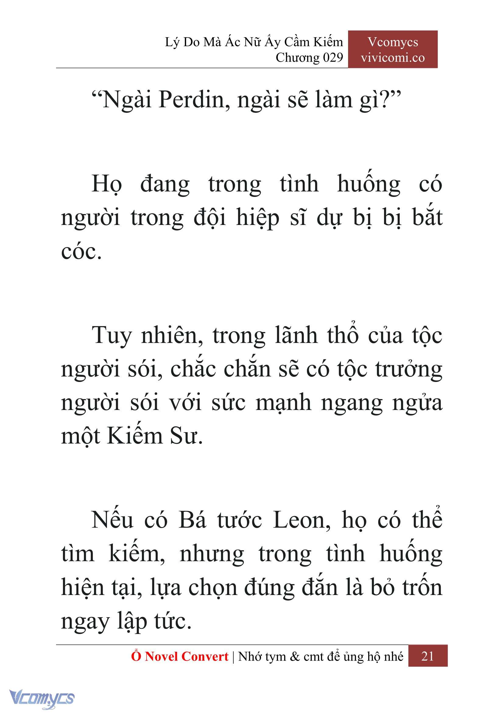 [Novel] Lý Do Mà Ác Nữ Ấy Cầm Kiếm Chap 29 - Next Chap 30