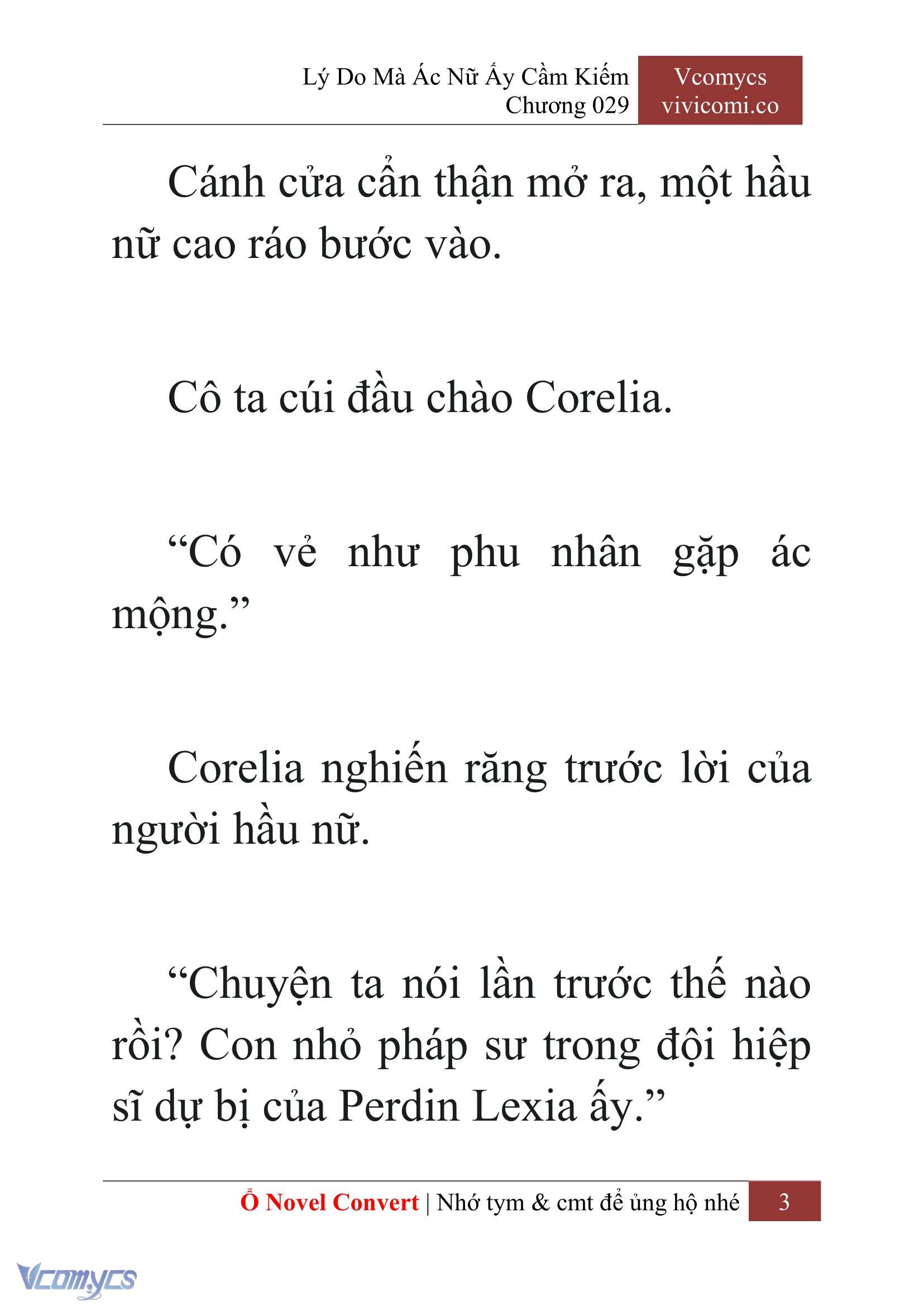 [Novel] Lý Do Mà Ác Nữ Ấy Cầm Kiếm Chap 29 - Next Chap 30