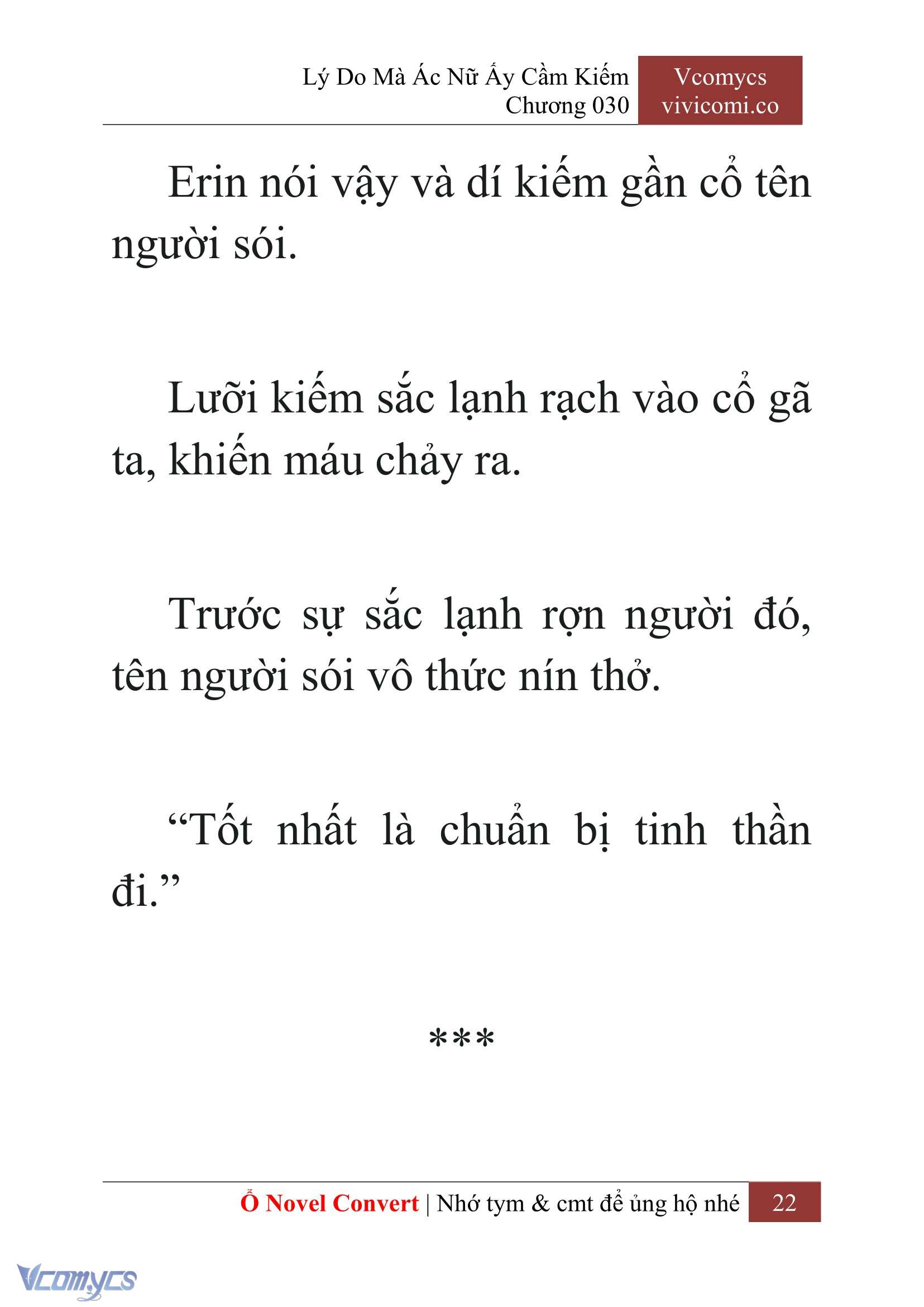 [Novel] Lý Do Mà Ác Nữ Ấy Cầm Kiếm Chap 30 - Next Chap 31