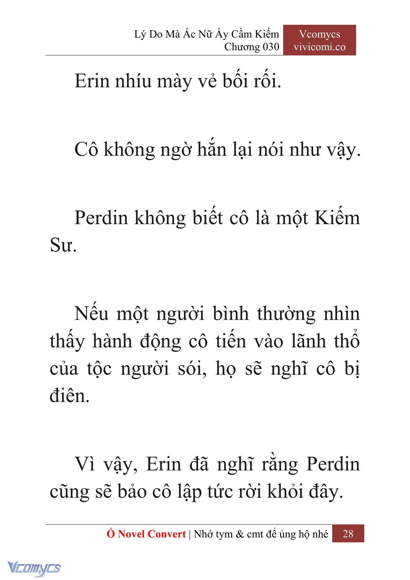 [Novel] Lý Do Mà Ác Nữ Ấy Cầm Kiếm Chap 30 - Next Chap 31