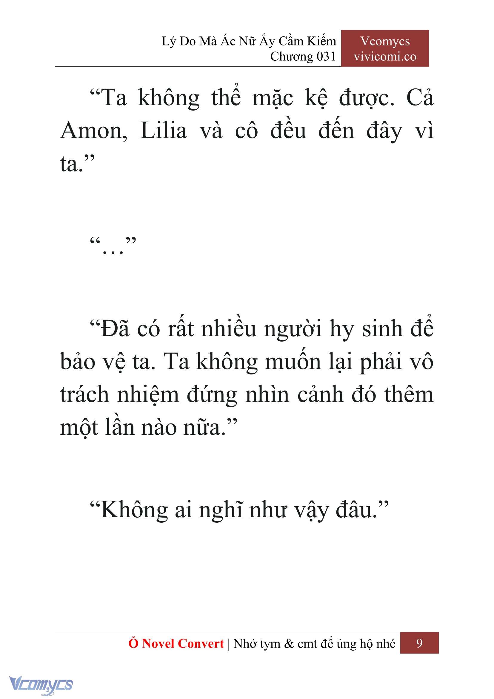 [Novel] Lý Do Mà Ác Nữ Ấy Cầm Kiếm Chap 31 - Next Chap 32