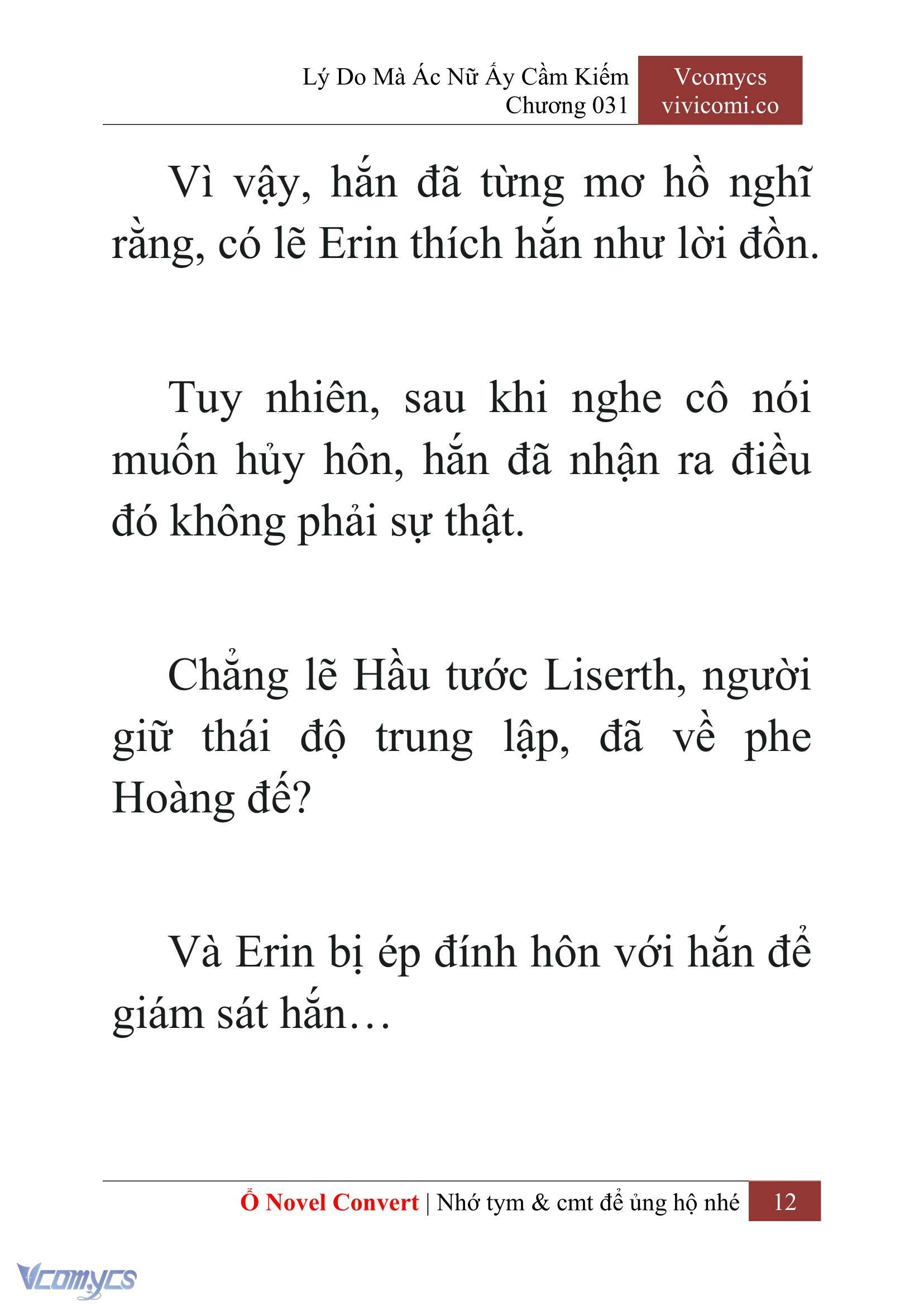 [Novel] Lý Do Mà Ác Nữ Ấy Cầm Kiếm Chap 31 - Next Chap 32