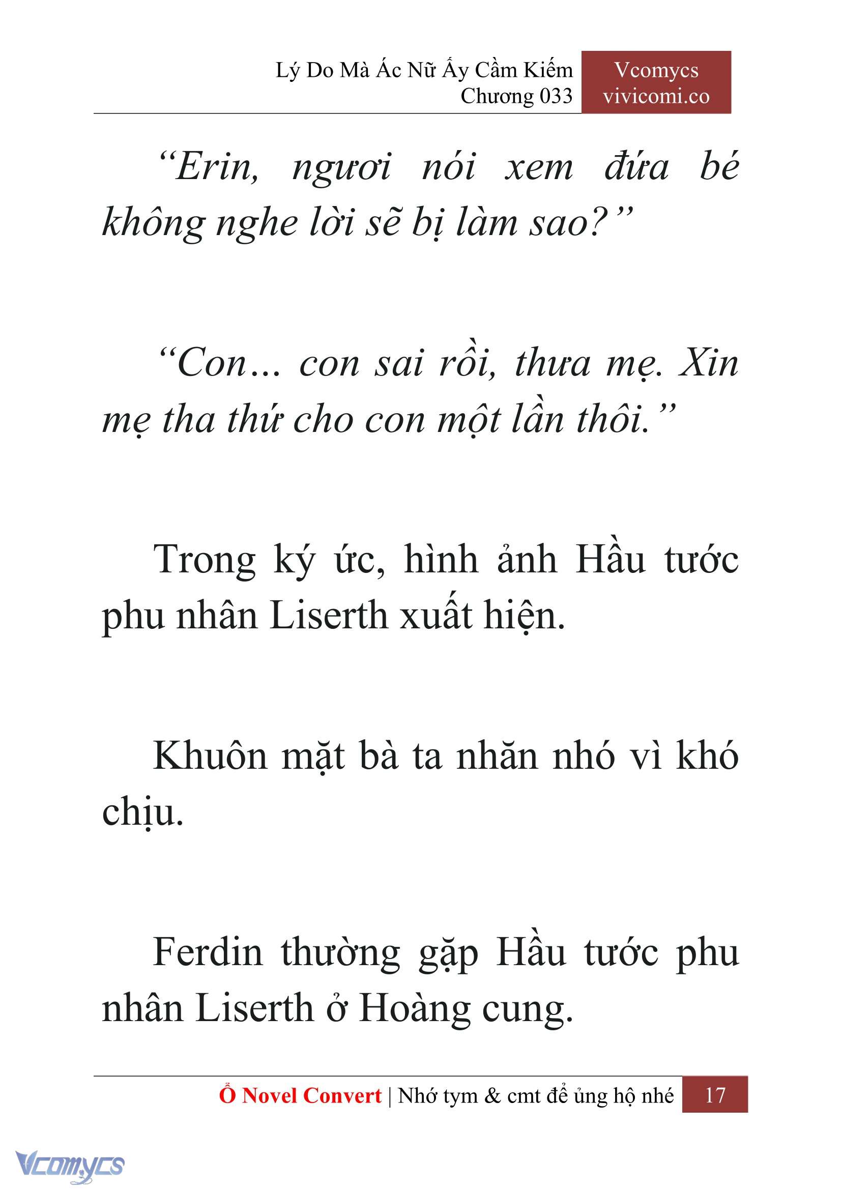 [Novel] Lý Do Mà Ác Nữ Ấy Cầm Kiếm Chap 33 - Next Chap 34