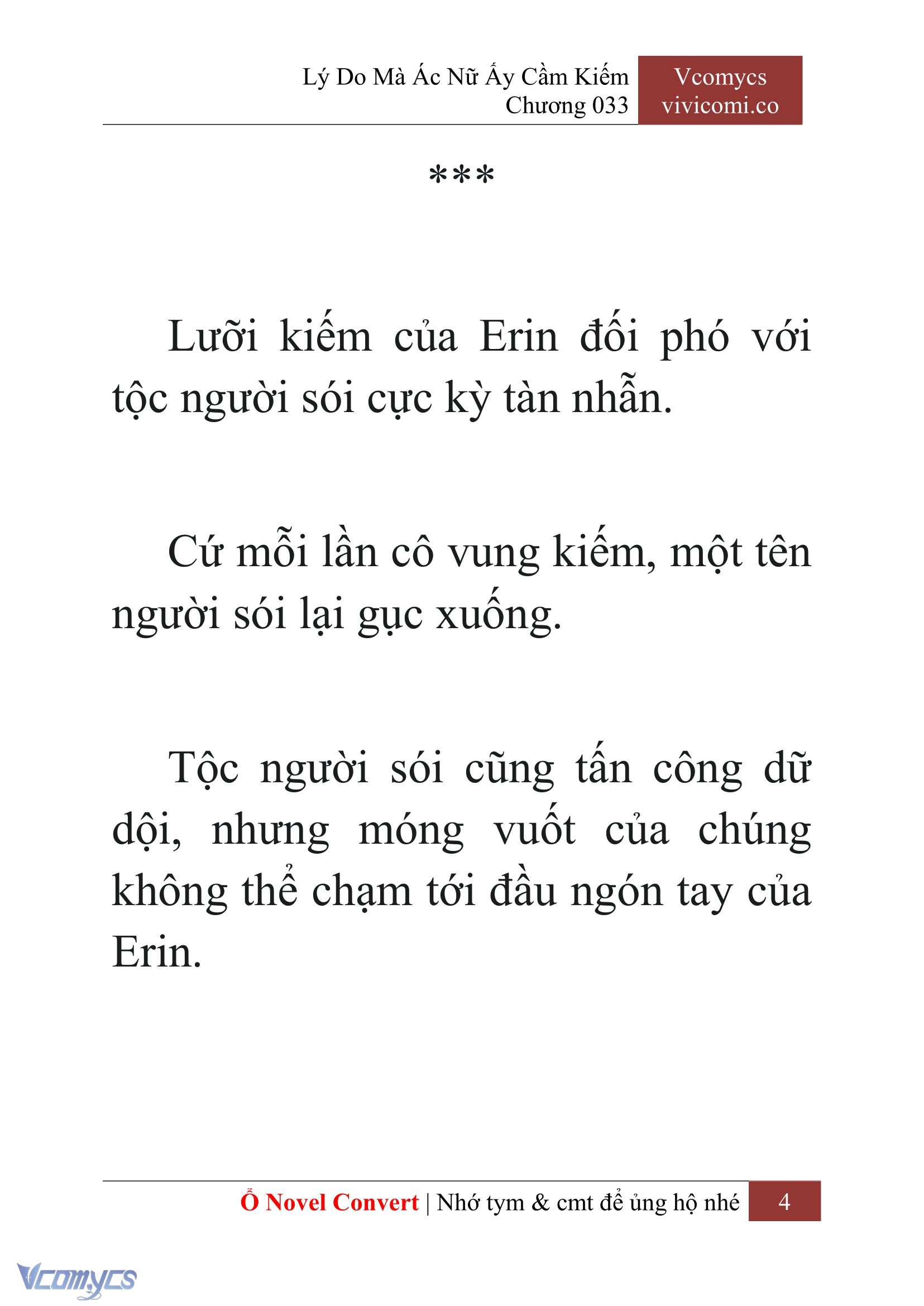 [Novel] Lý Do Mà Ác Nữ Ấy Cầm Kiếm Chap 33 - Next Chap 34