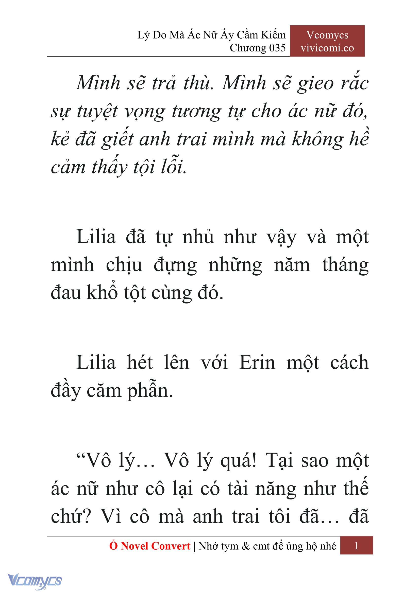 [Novel] Lý Do Mà Ác Nữ Ấy Cầm Kiếm Chap 35 - Next Chap 36