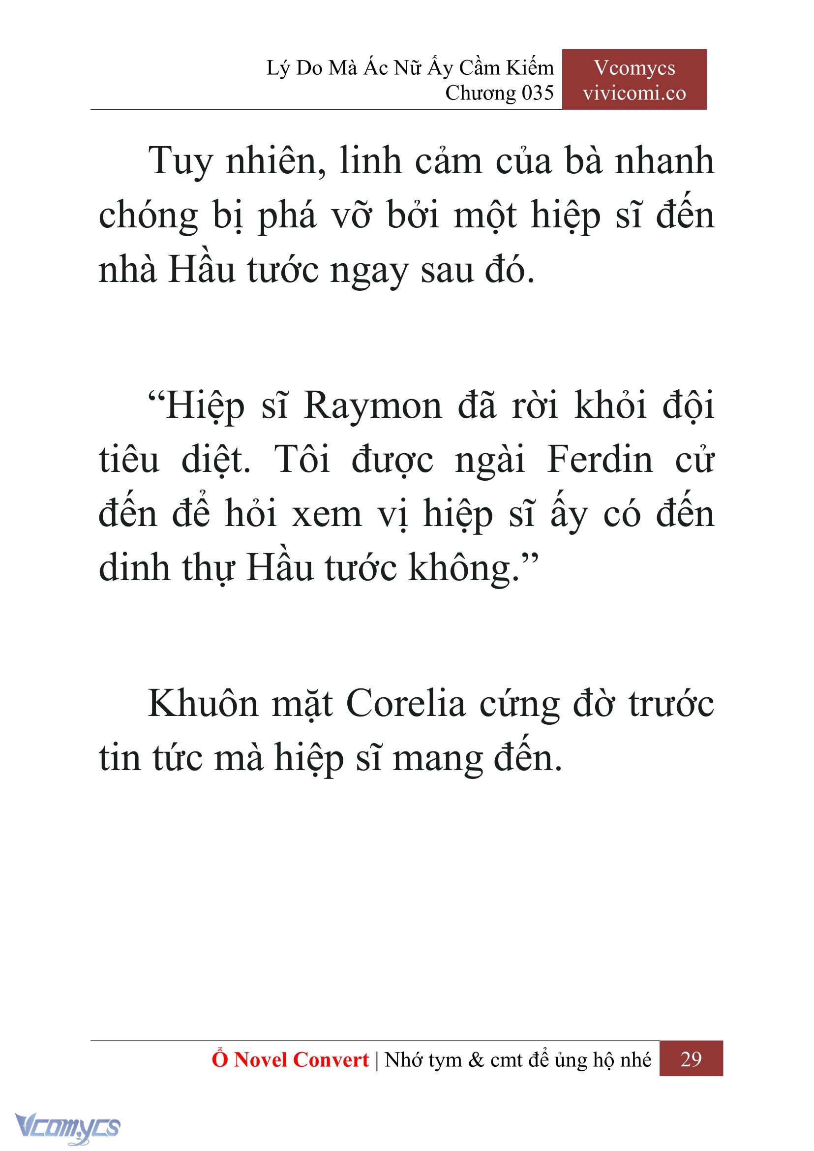 [Novel] Lý Do Mà Ác Nữ Ấy Cầm Kiếm Chap 35 - Next Chap 36