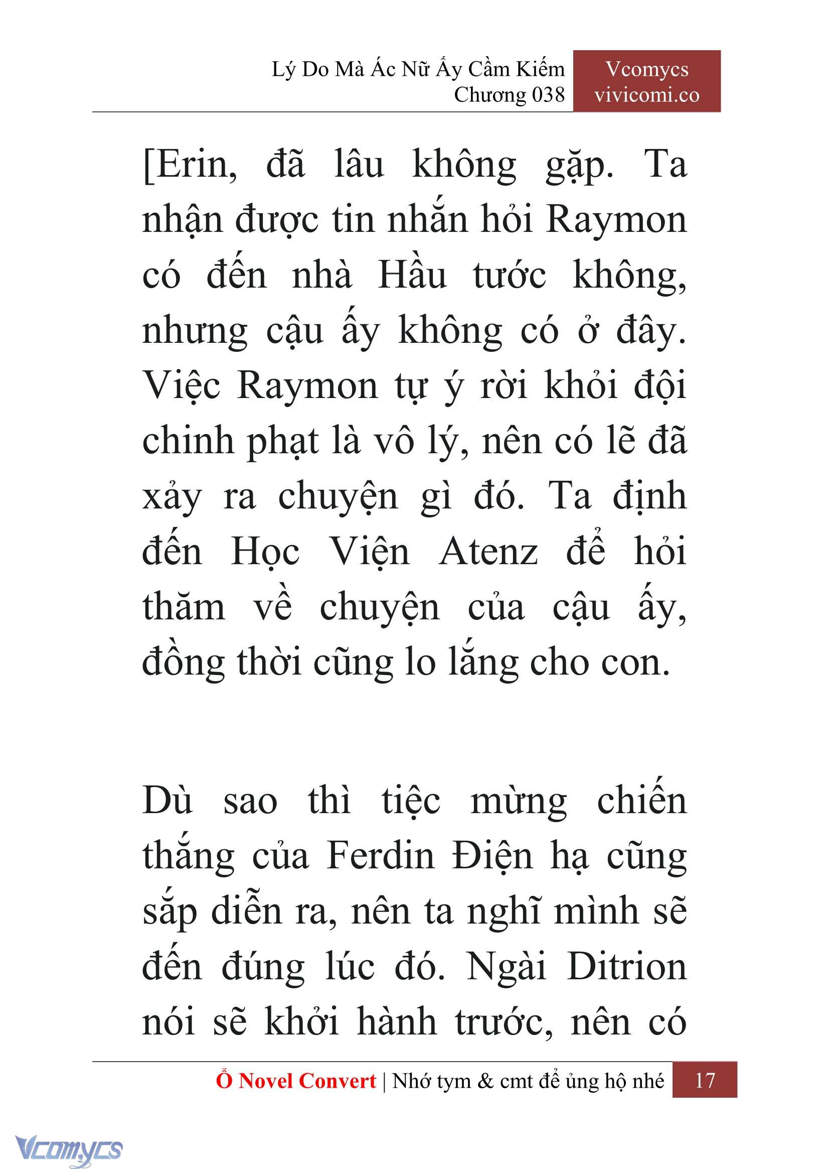 [Novel] Lý Do Mà Ác Nữ Ấy Cầm Kiếm Chap 38 - Next Chap 39