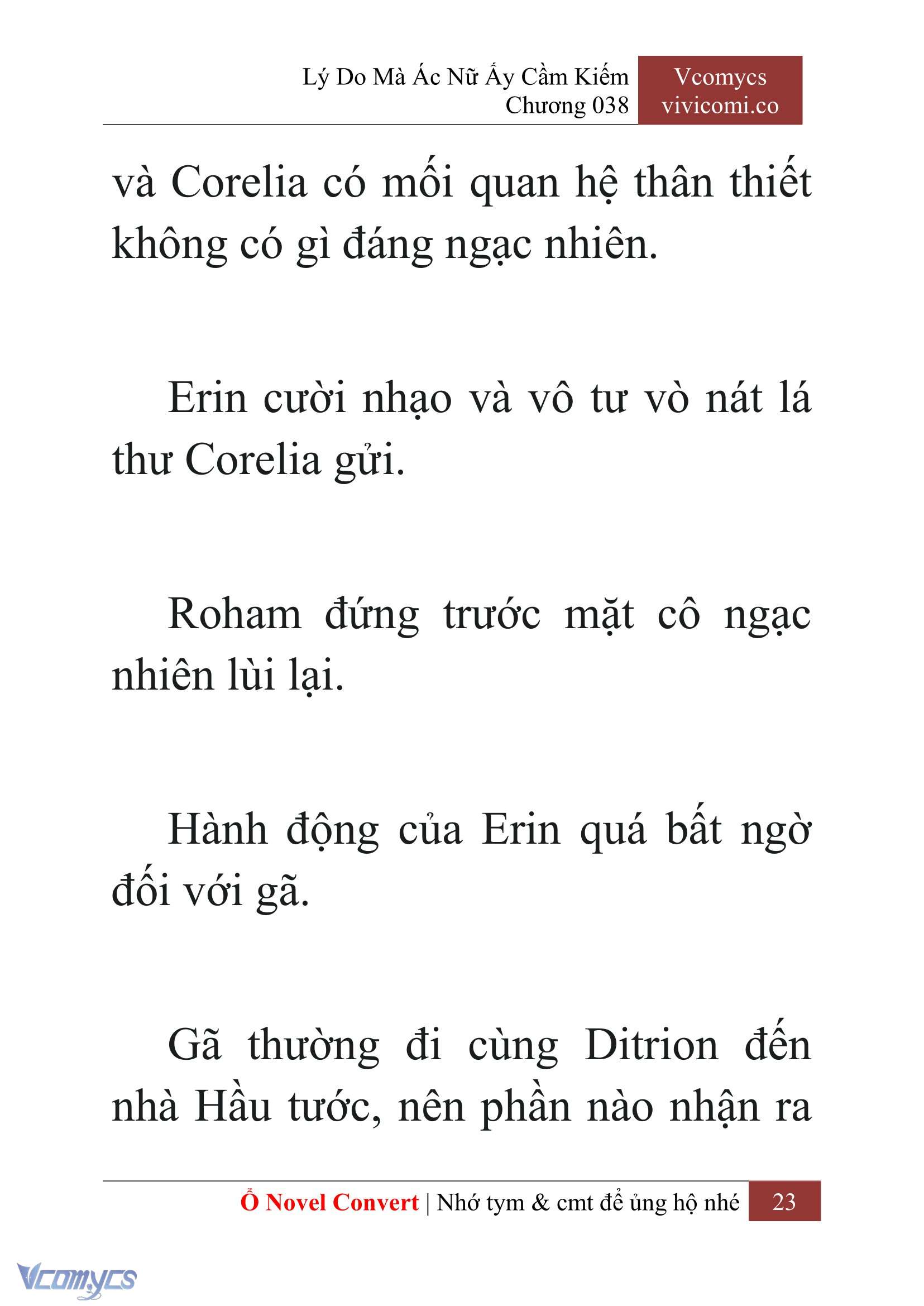 [Novel] Lý Do Mà Ác Nữ Ấy Cầm Kiếm Chap 38 - Next Chap 39