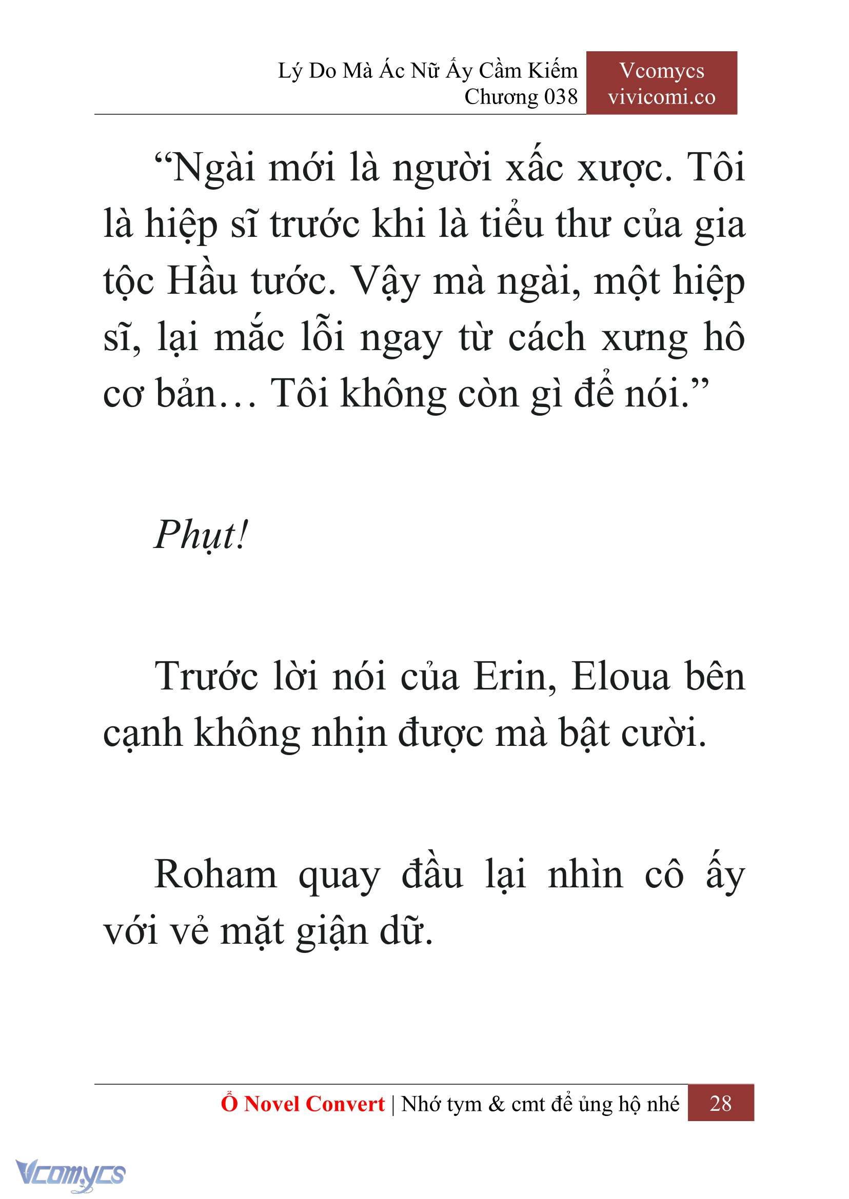 [Novel] Lý Do Mà Ác Nữ Ấy Cầm Kiếm Chap 38 - Next Chap 39