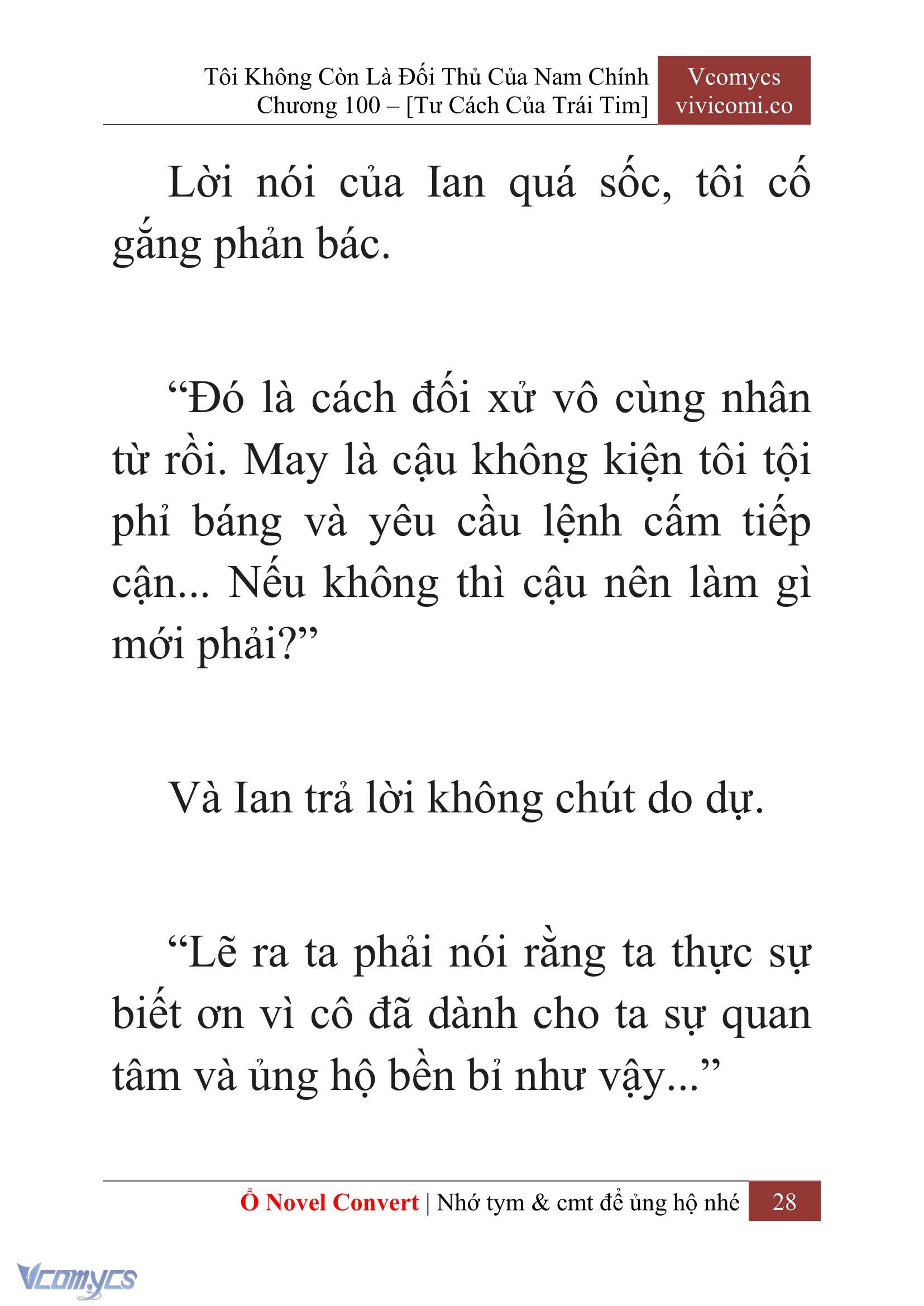 [Novel] Tôi Không Còn Là Đối Thủ Của Nam Chính Chap 100 - Next Chap 101