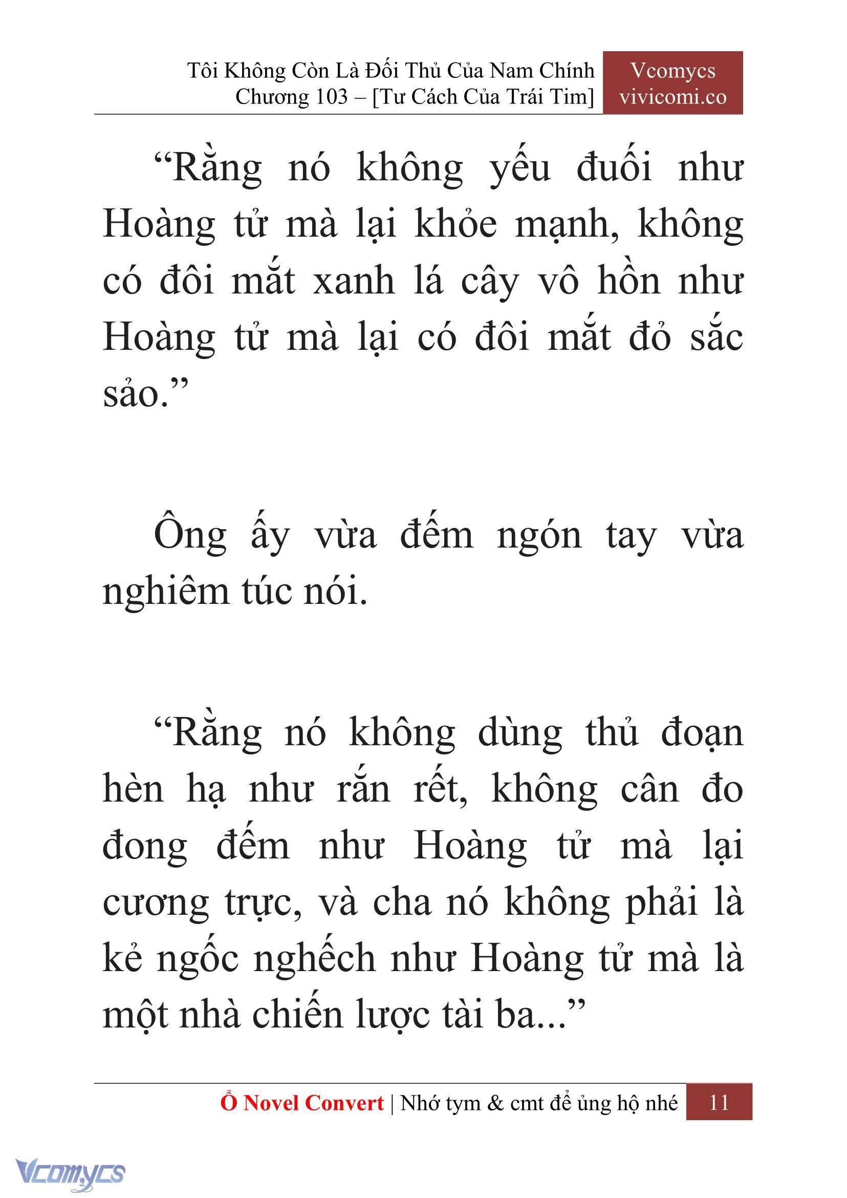 [Novel] Tôi Không Còn Là Đối Thủ Của Nam Chính Chap 103 - Next Chap 104