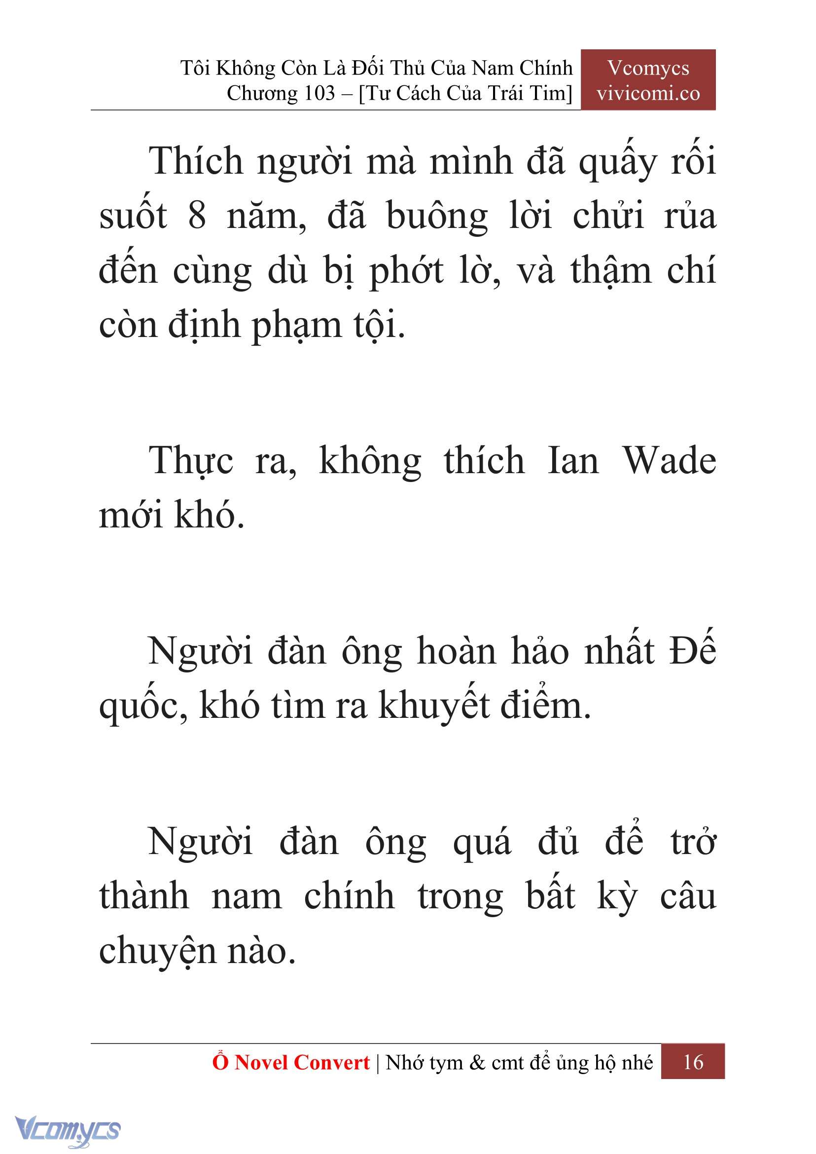 [Novel] Tôi Không Còn Là Đối Thủ Của Nam Chính Chap 103 - Next Chap 104