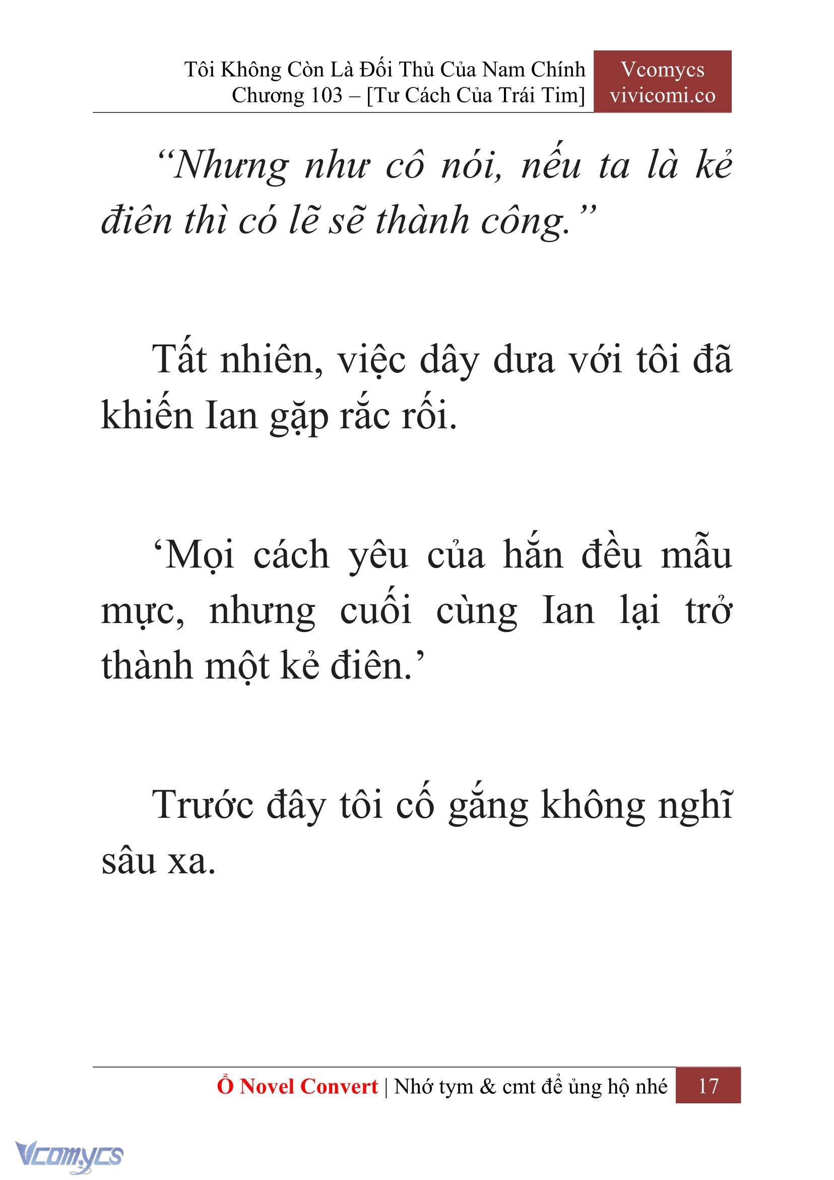 [Novel] Tôi Không Còn Là Đối Thủ Của Nam Chính Chap 103 - Next Chap 104