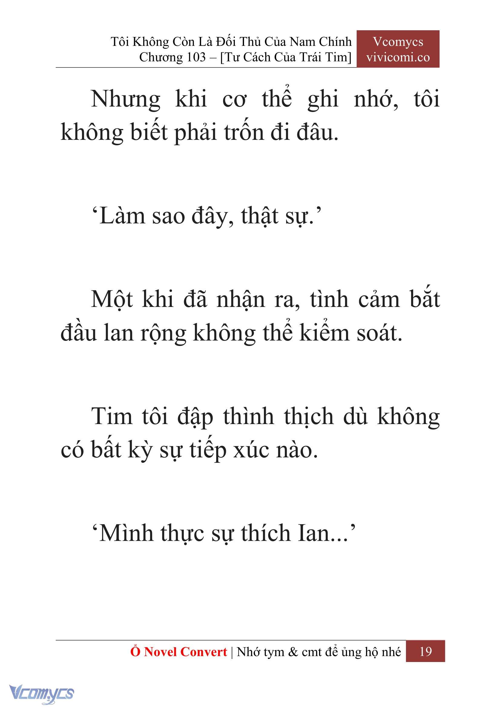 [Novel] Tôi Không Còn Là Đối Thủ Của Nam Chính Chap 103 - Next Chap 104