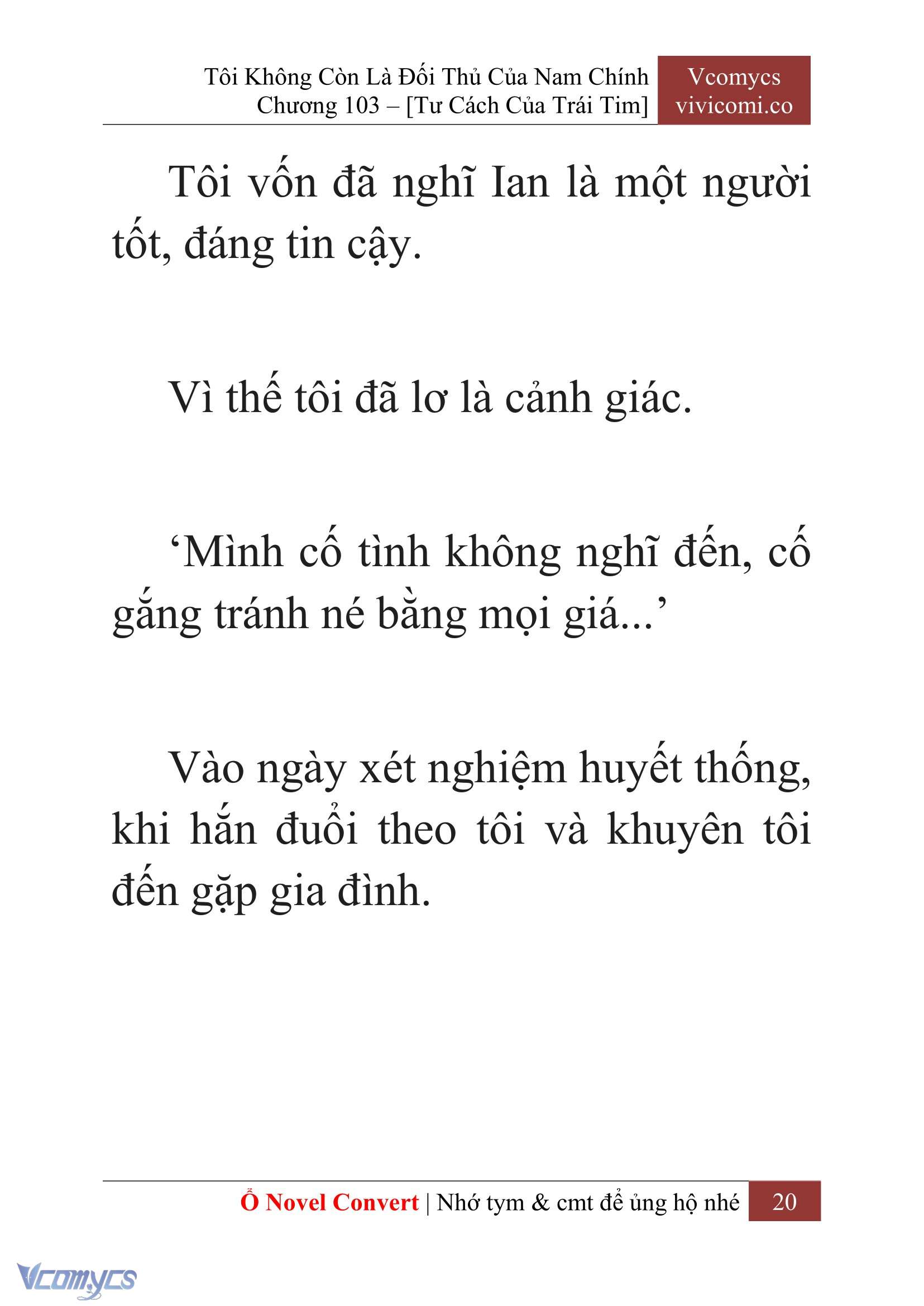 [Novel] Tôi Không Còn Là Đối Thủ Của Nam Chính Chap 103 - Next Chap 104
