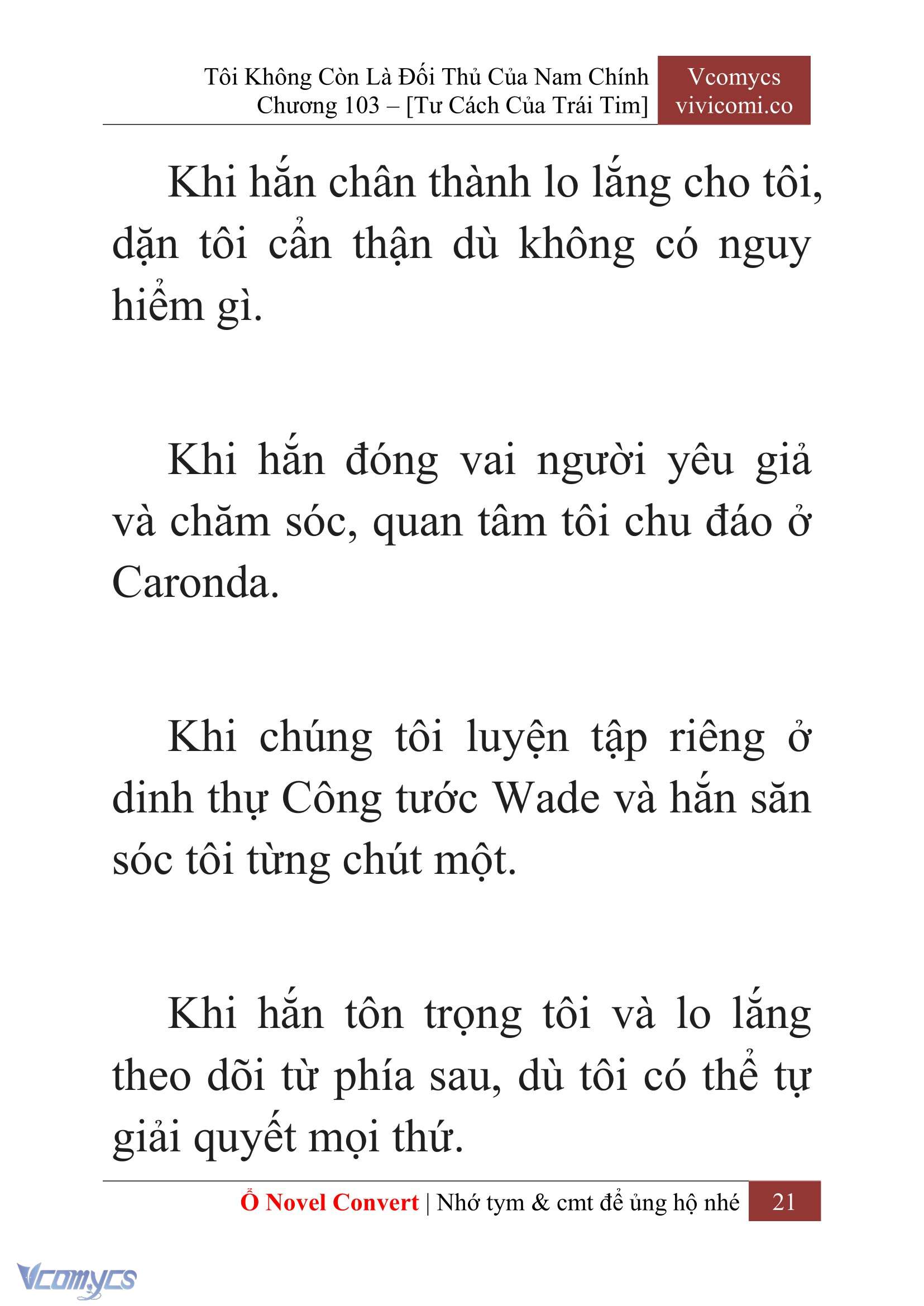 [Novel] Tôi Không Còn Là Đối Thủ Của Nam Chính Chap 103 - Next Chap 104