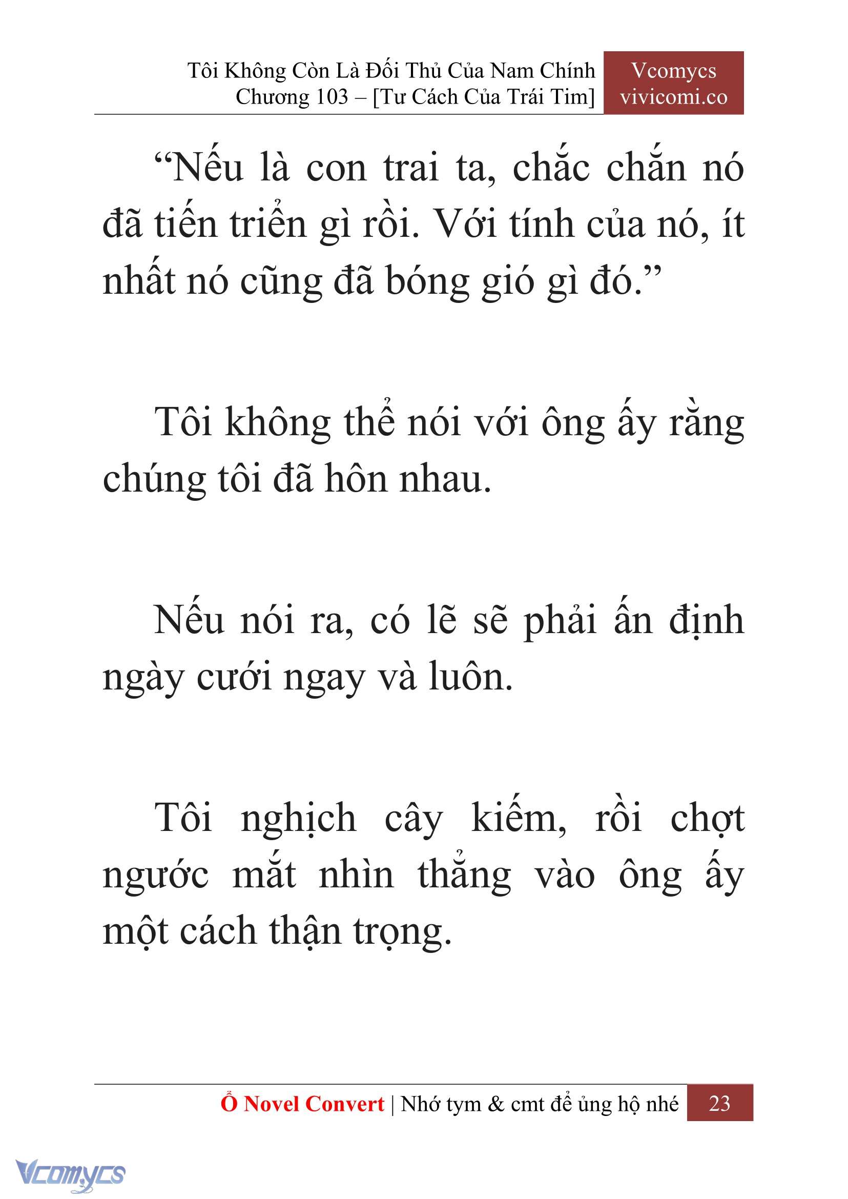 [Novel] Tôi Không Còn Là Đối Thủ Của Nam Chính Chap 103 - Next Chap 104