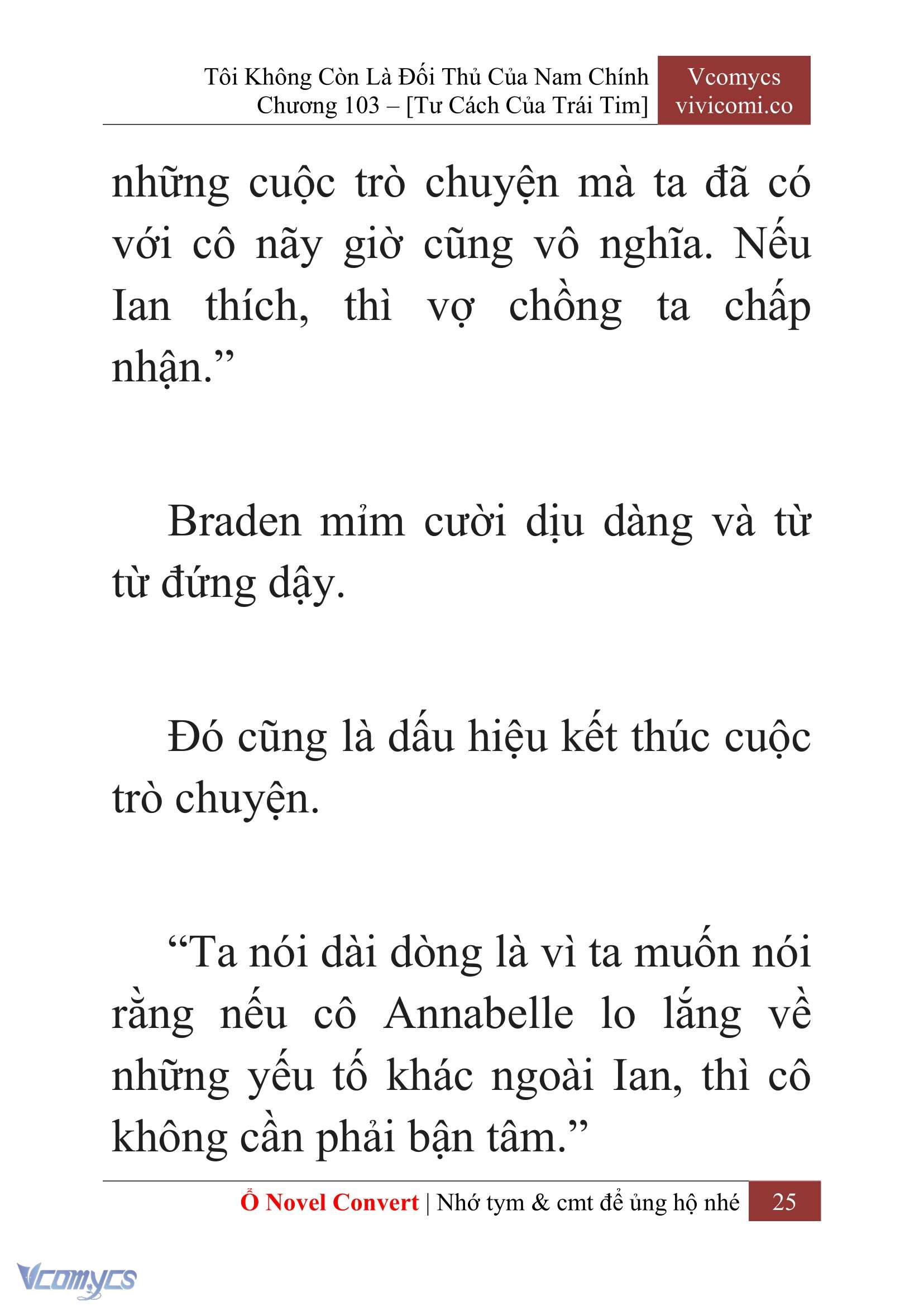 [Novel] Tôi Không Còn Là Đối Thủ Của Nam Chính Chap 103 - Next Chap 104