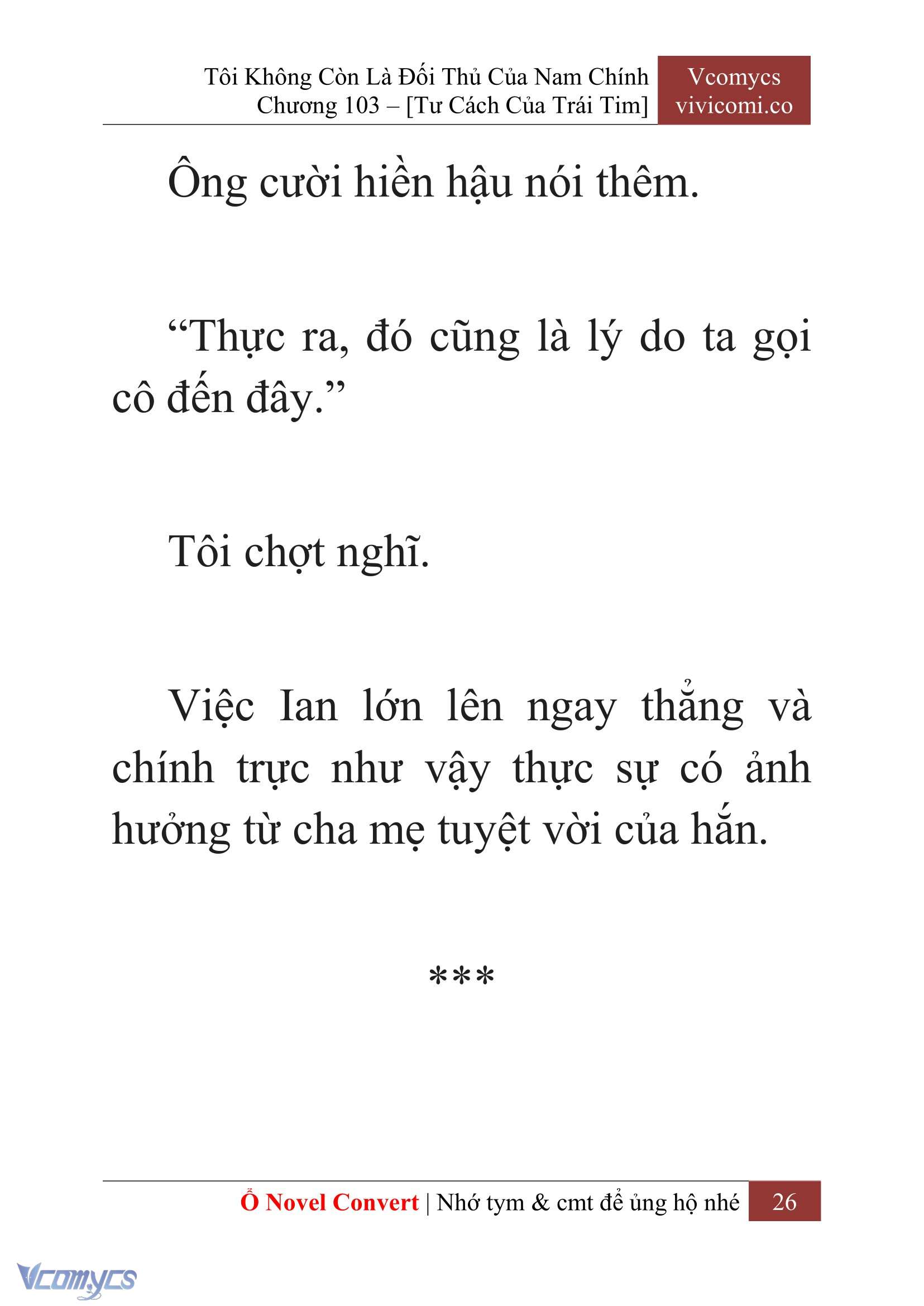 [Novel] Tôi Không Còn Là Đối Thủ Của Nam Chính Chap 103 - Next Chap 104