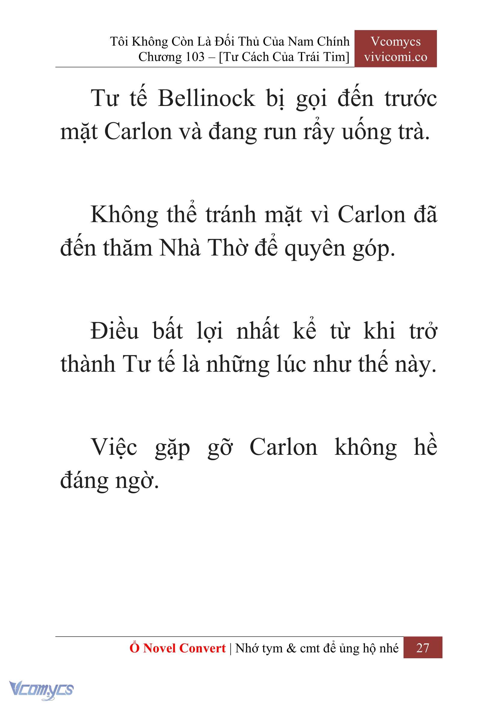 [Novel] Tôi Không Còn Là Đối Thủ Của Nam Chính Chap 103 - Next Chap 104