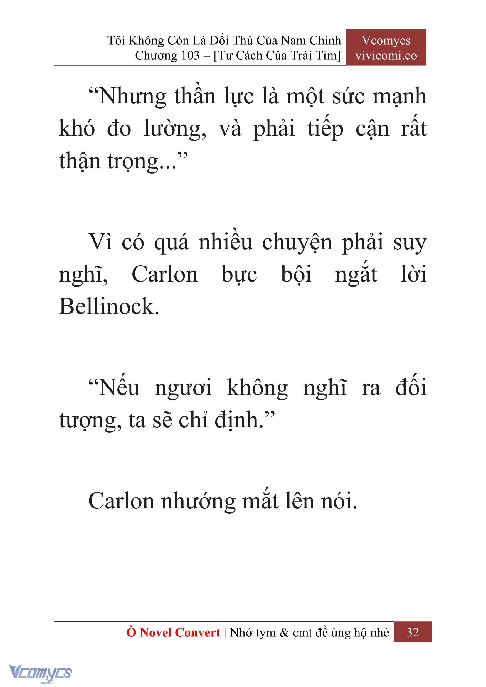 [Novel] Tôi Không Còn Là Đối Thủ Của Nam Chính Chap 103 - Next Chap 104