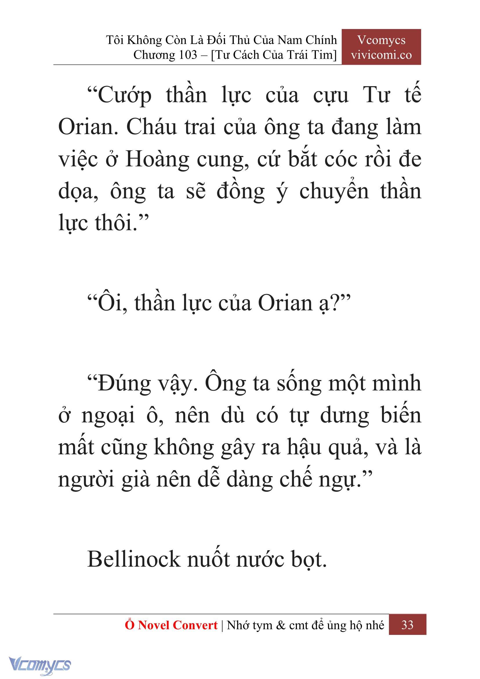 [Novel] Tôi Không Còn Là Đối Thủ Của Nam Chính Chap 103 - Next Chap 104