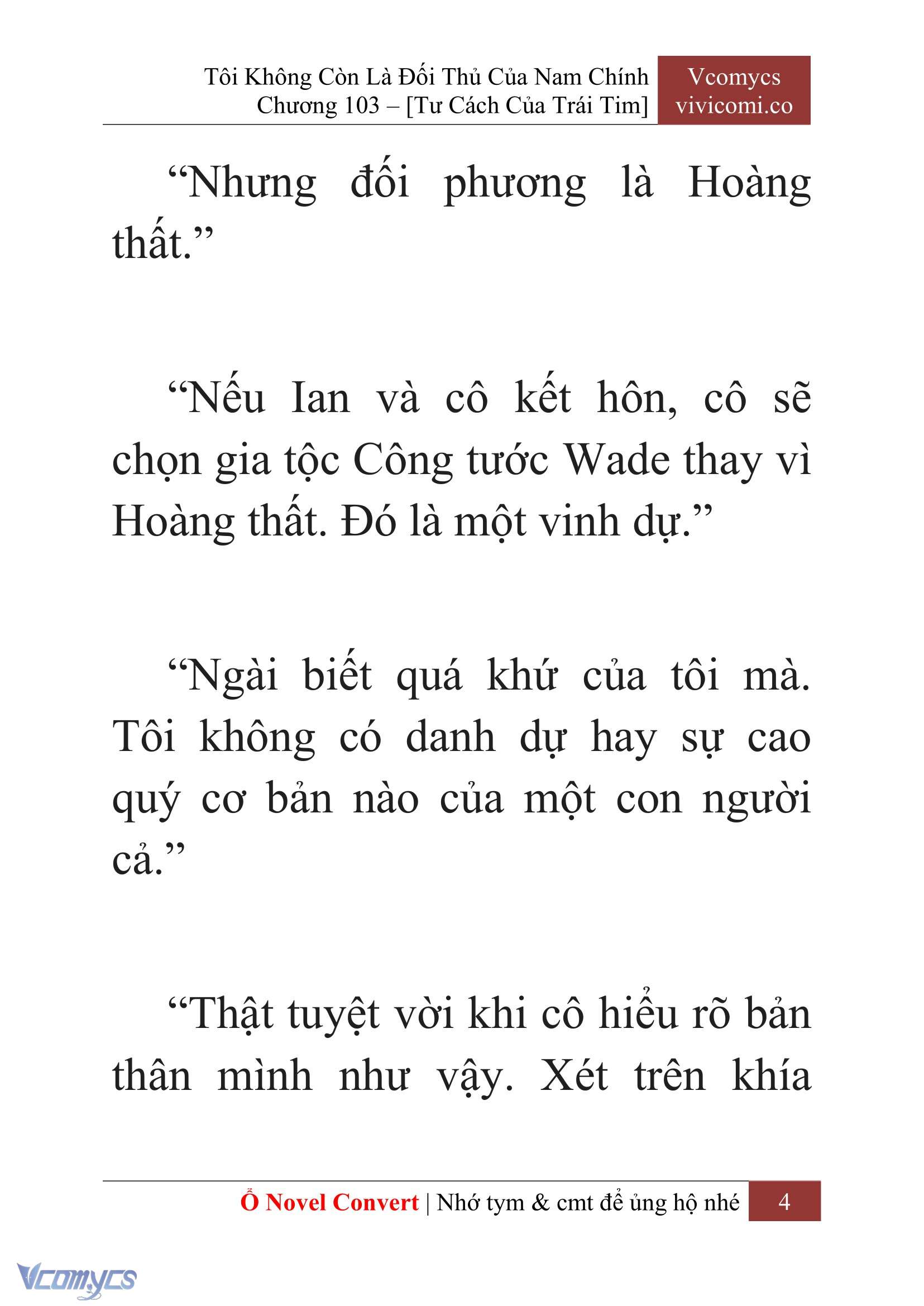 [Novel] Tôi Không Còn Là Đối Thủ Của Nam Chính Chap 103 - Next Chap 104