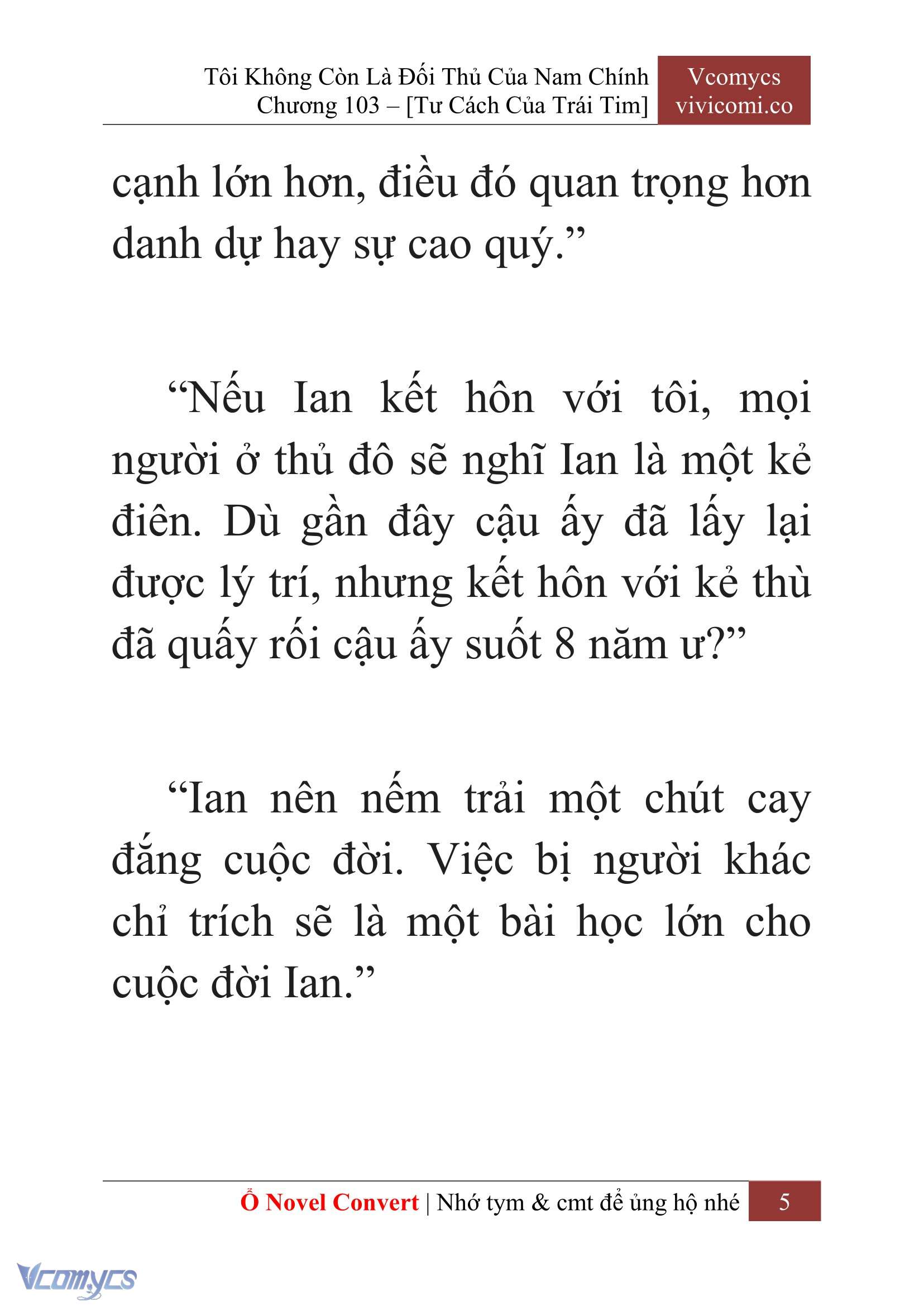 [Novel] Tôi Không Còn Là Đối Thủ Của Nam Chính Chap 103 - Next Chap 104