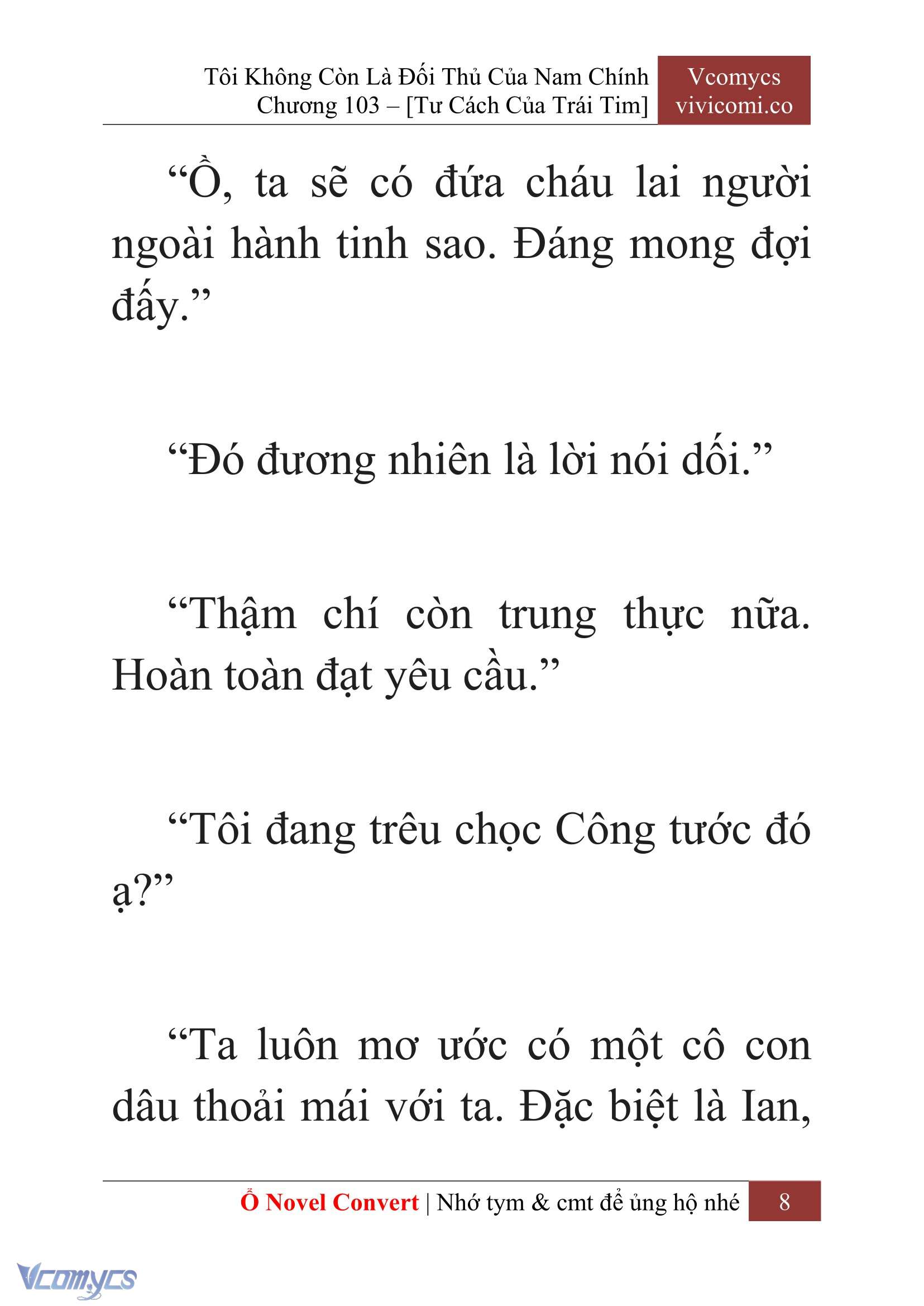 [Novel] Tôi Không Còn Là Đối Thủ Của Nam Chính Chap 103 - Next Chap 104