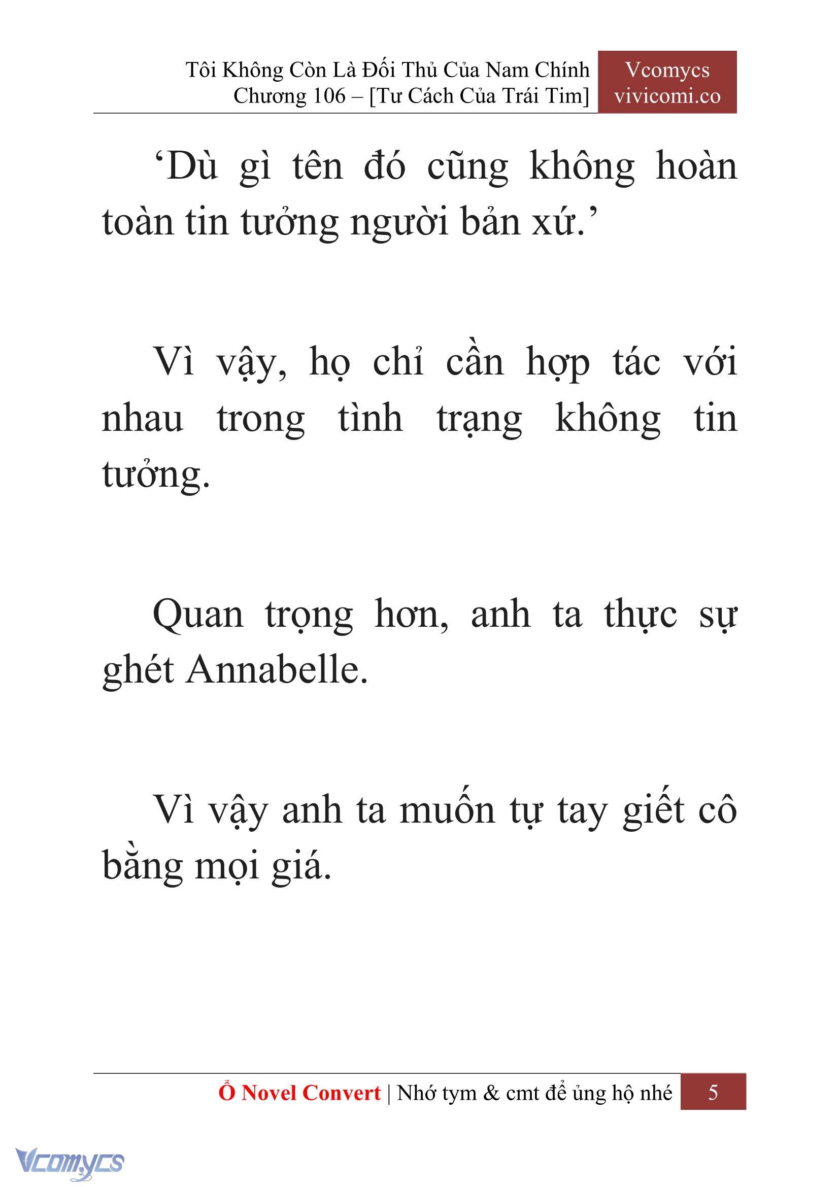 [Novel] Tôi Không Còn Là Đối Thủ Của Nam Chính Chap 106 - Next Chap 107