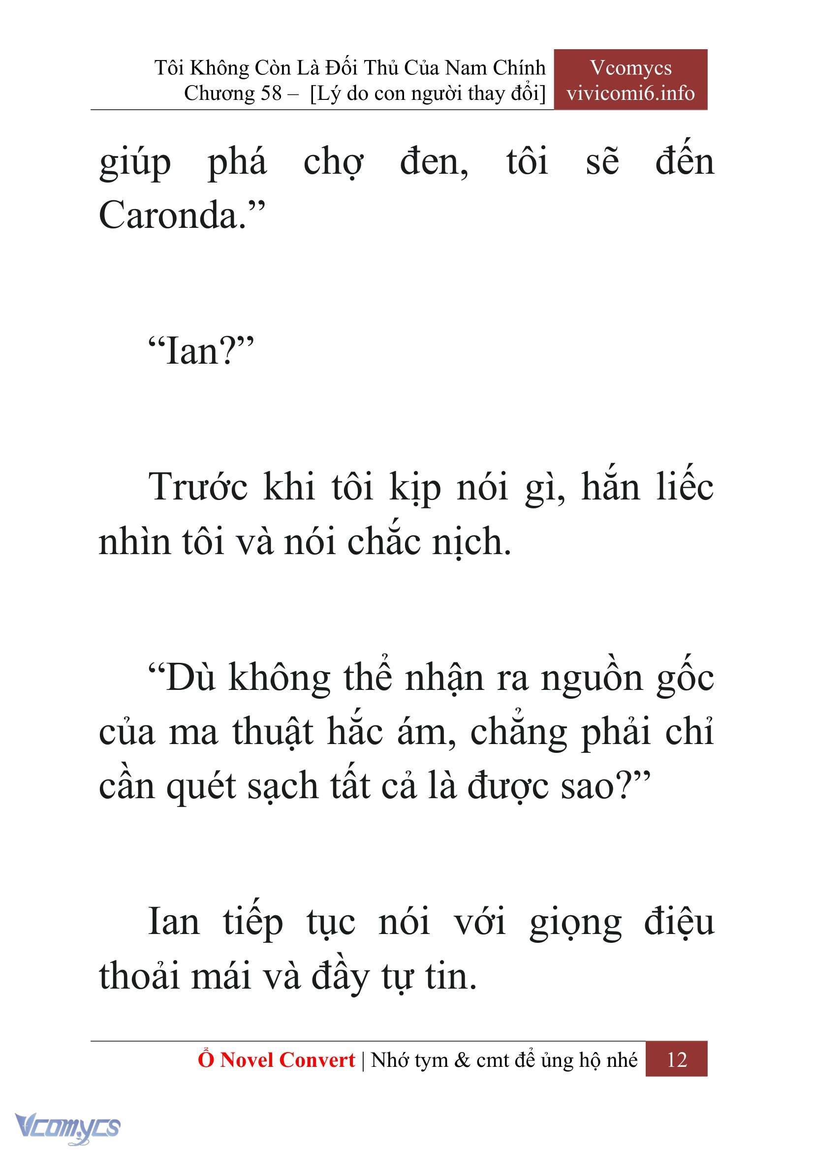 [Novel] Tôi Không Còn Là Đối Thủ Của Nam Chính Chap 58 - Next Chap 59