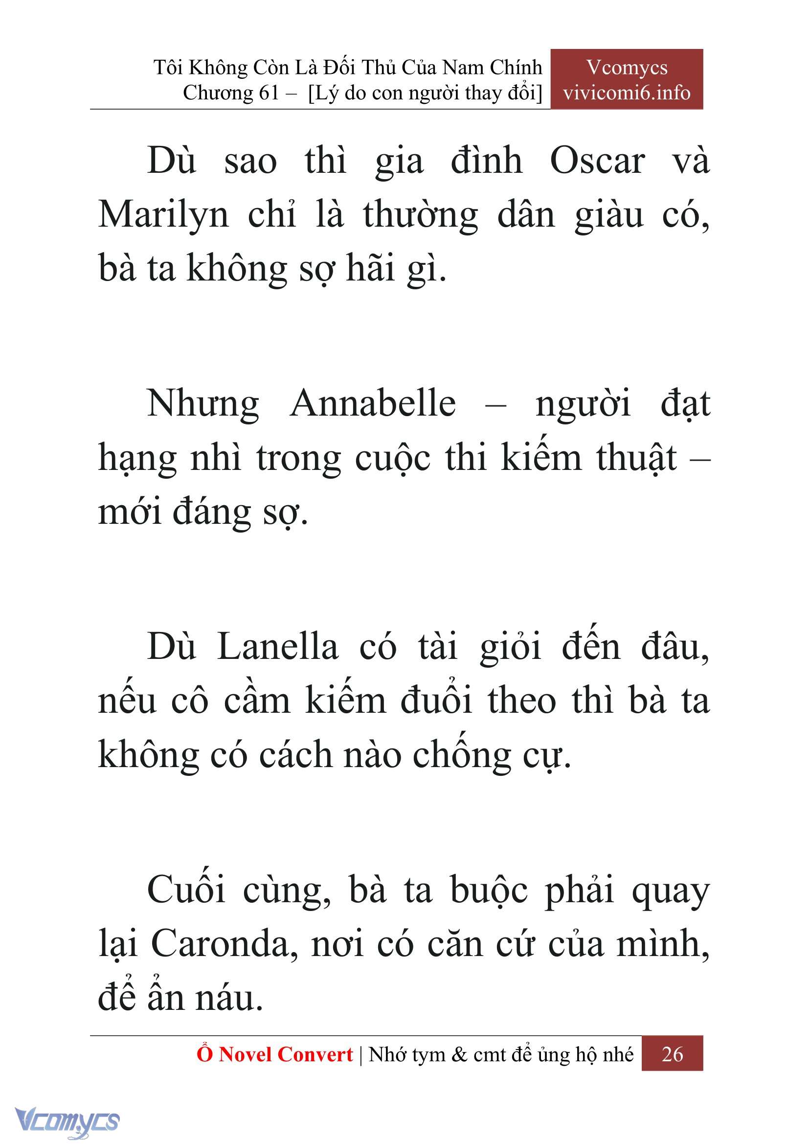 [Novel] Tôi Không Còn Là Đối Thủ Của Nam Chính Chap 61 - Next Chap 62