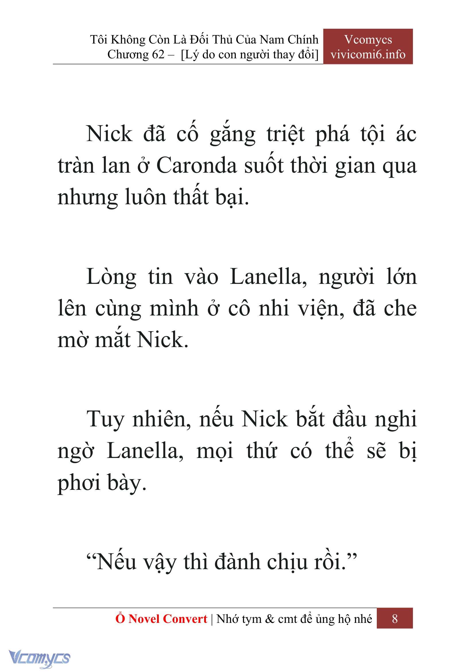 [Novel] Tôi Không Còn Là Đối Thủ Của Nam Chính Chap 62 - Next Chap 63