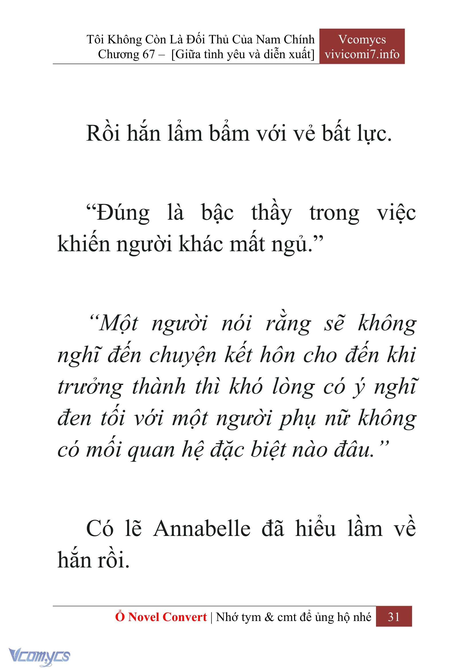 [Novel] Tôi Không Còn Là Đối Thủ Của Nam Chính Chap 67 - Next Chap 68