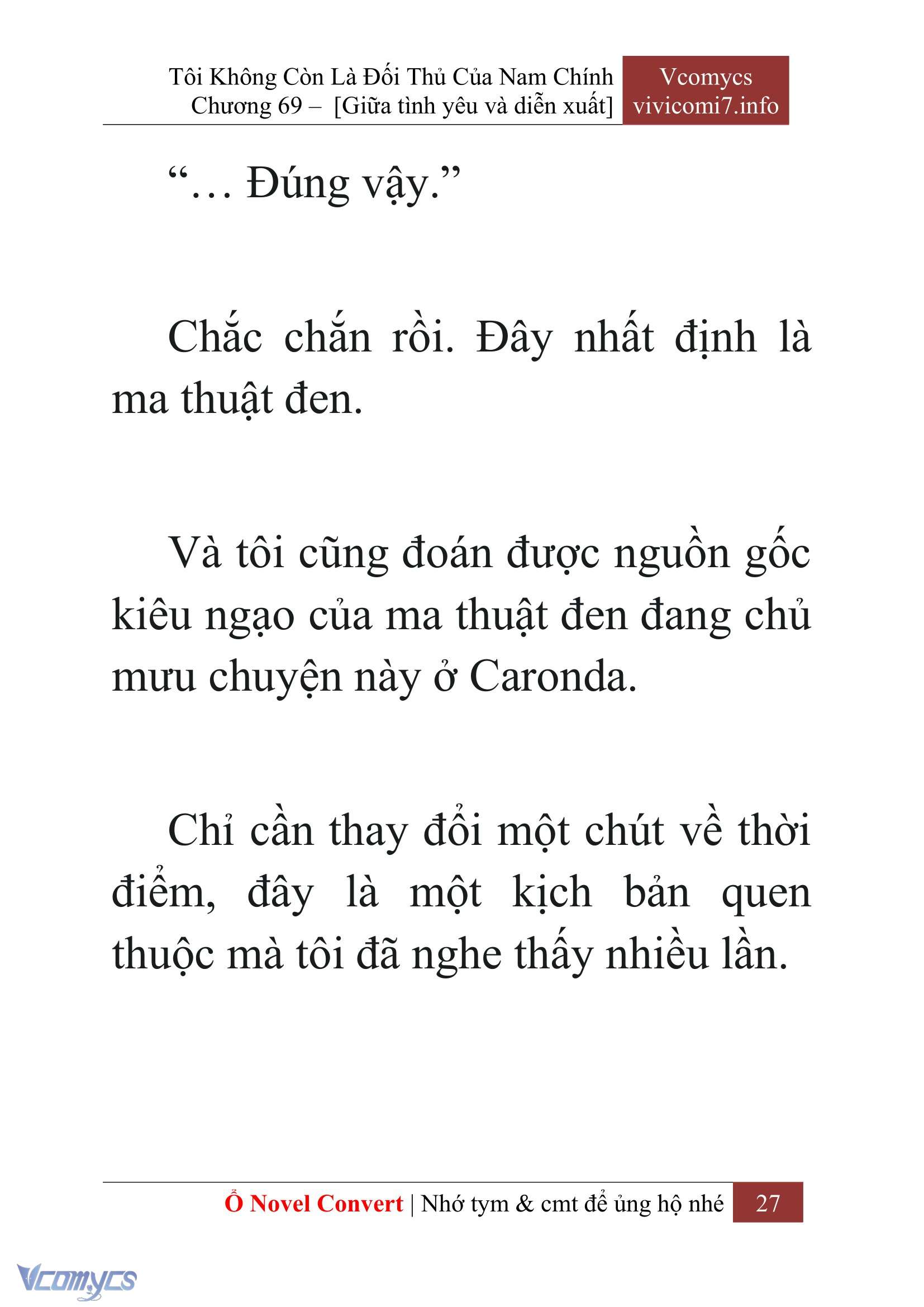 [Novel] Tôi Không Còn Là Đối Thủ Của Nam Chính Chap 69 - Next Chap 70