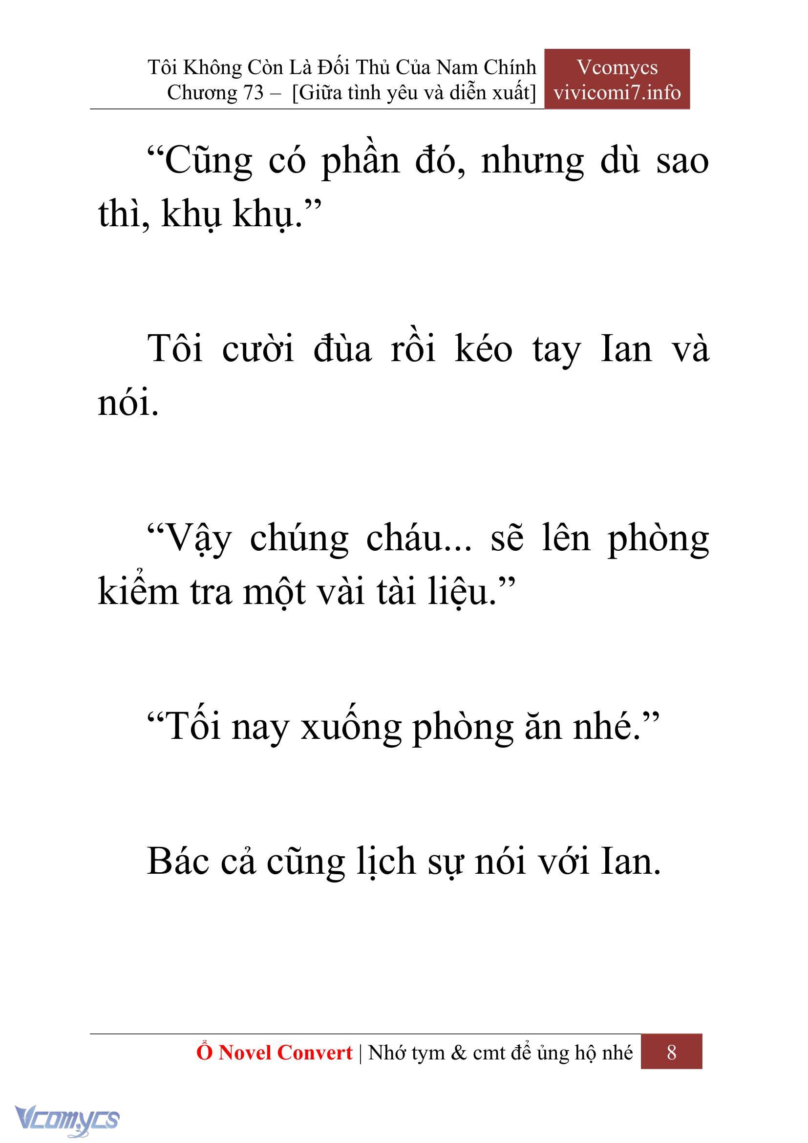 [Novel] Tôi Không Còn Là Đối Thủ Của Nam Chính Chap 73 - Next Chap 74