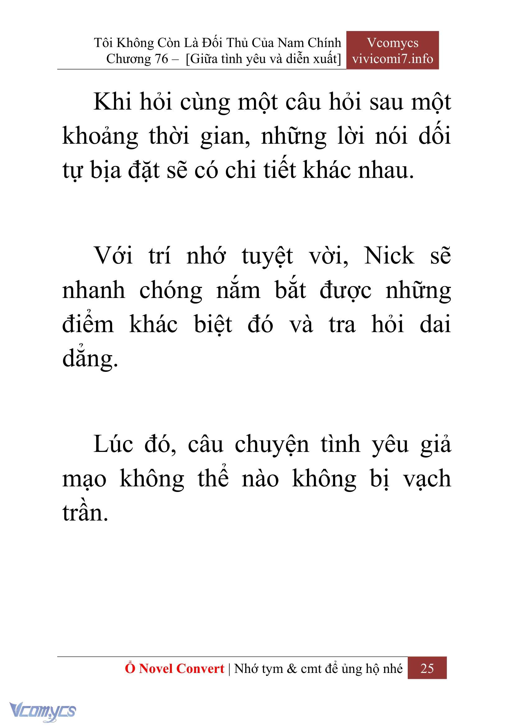 [Novel] Tôi Không Còn Là Đối Thủ Của Nam Chính Chap 76 - Next Chap 77